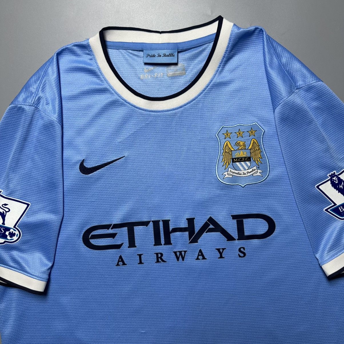 Nike MAN CITY NIKE 2013/2014 FOOTBALL HOME JERSEY #4 KOMPANY Size US XL / EU 56 / 4 - 4 Thumbnail