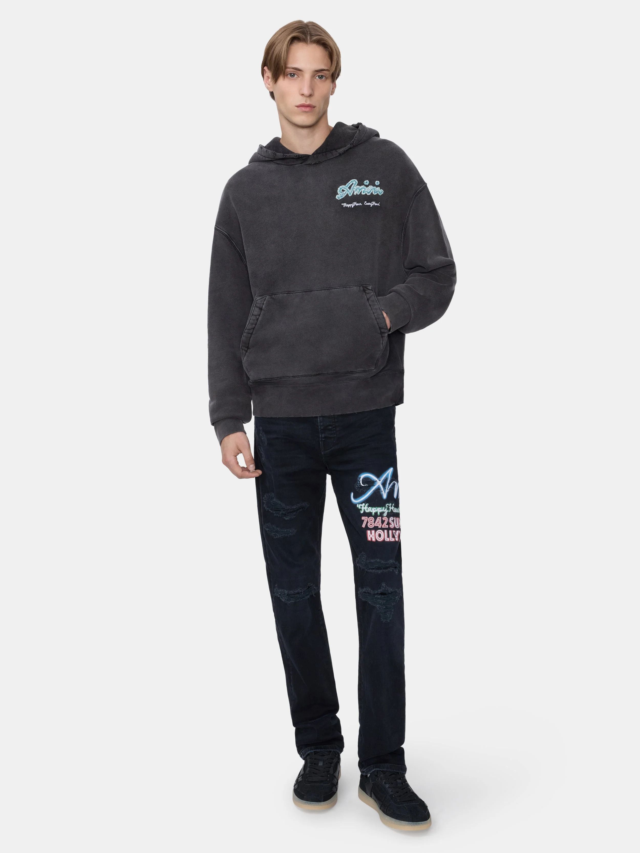 Amiri o1h1sh11225 Neon Lights Slim Jean in Black Size US 34 / EU 50 - 2 Thumbnail