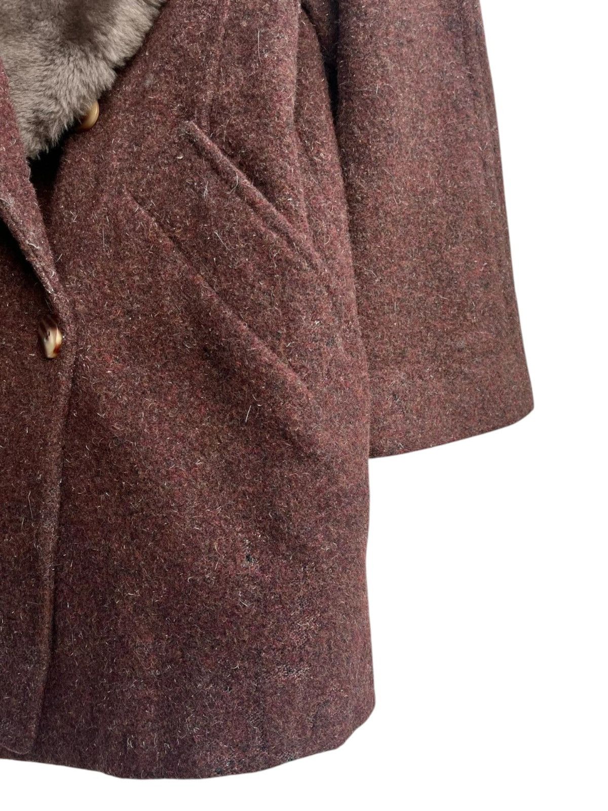 Kenzo Kenzo Classic Double-breasted Silhouette Lamb Collar Coat Size S / US 4 / IT 40 - 9 Thumbnail