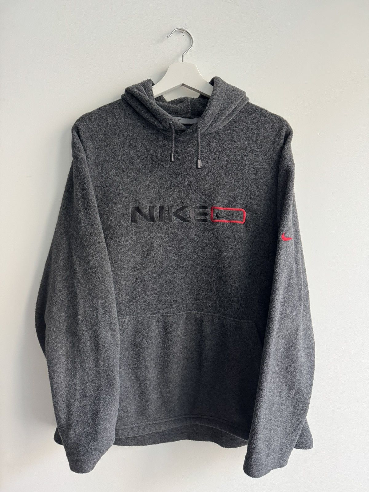 Nike Vintage Nike fleece Hoodie Spellout Oversized Size US M / EU 48-50 / 2 - 1 Thumbnail