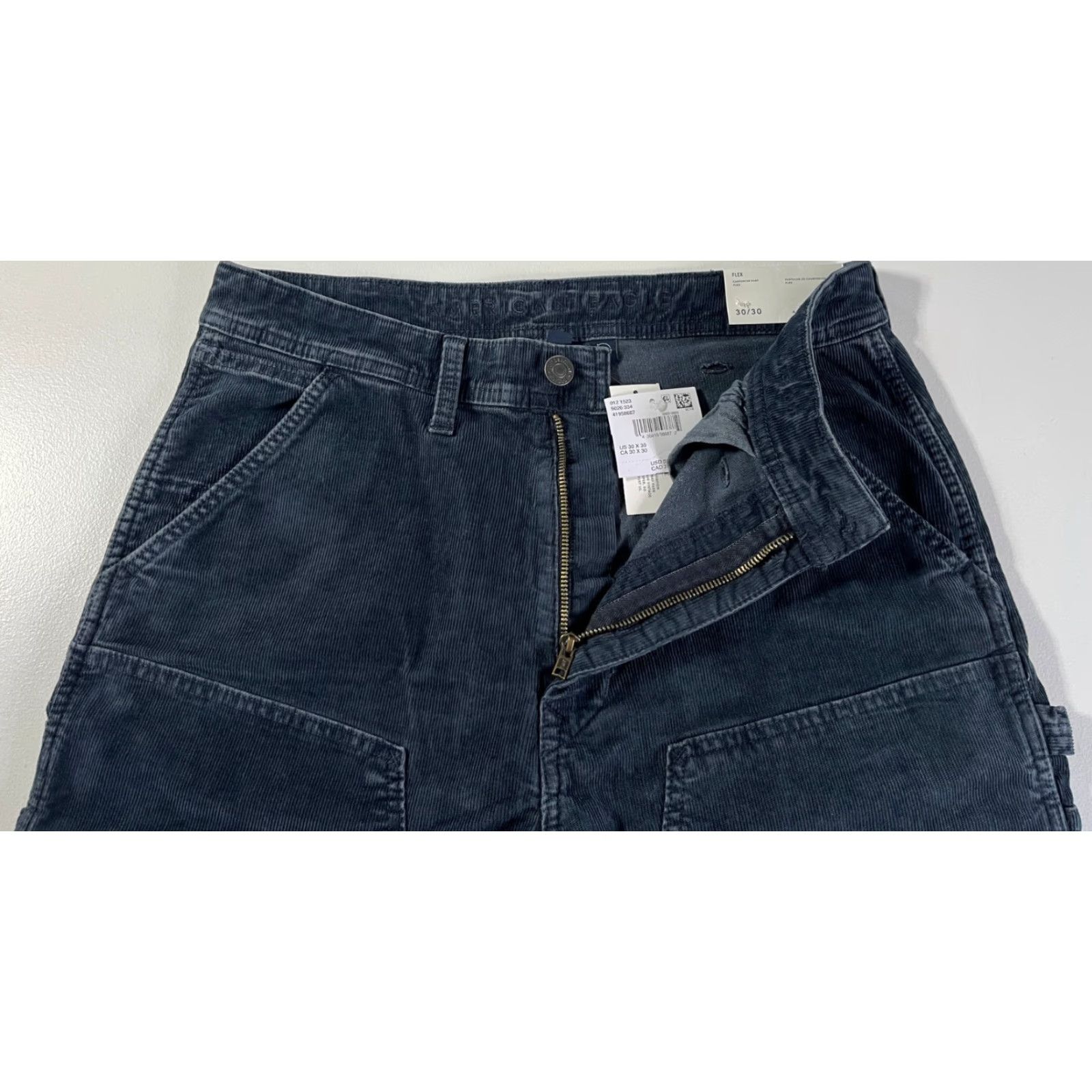 American Eagle Outfitters NWT American Eagle Outfitters Corduroy Flex Carpenter Pants 30 Blue Men’s Straight Leg Relaxed Size 30 Size US 30 / EU 46 - 5 Thumbnail