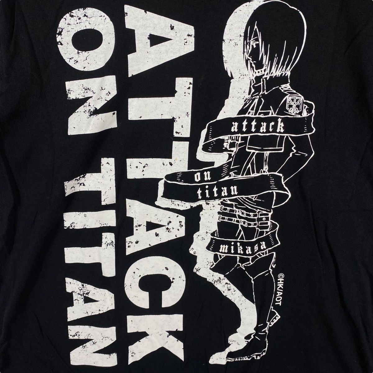 Anime Vintage ATTACK ON TITAN Mikasa Ackerman Anime Graphic Tee Size US L / EU 52-54 / 3 - 2 Thumbnail