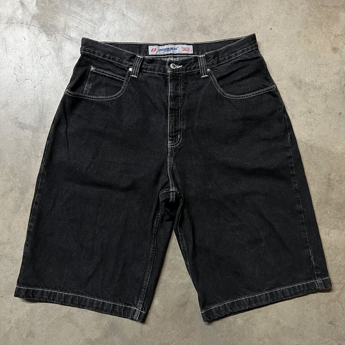 Anchor Blue × JNCO × Southpole Vintage Y2K Anchor Blue Beyond Baggy Denim Shorts Size US 38 / EU 54 - 1 Thumbnail