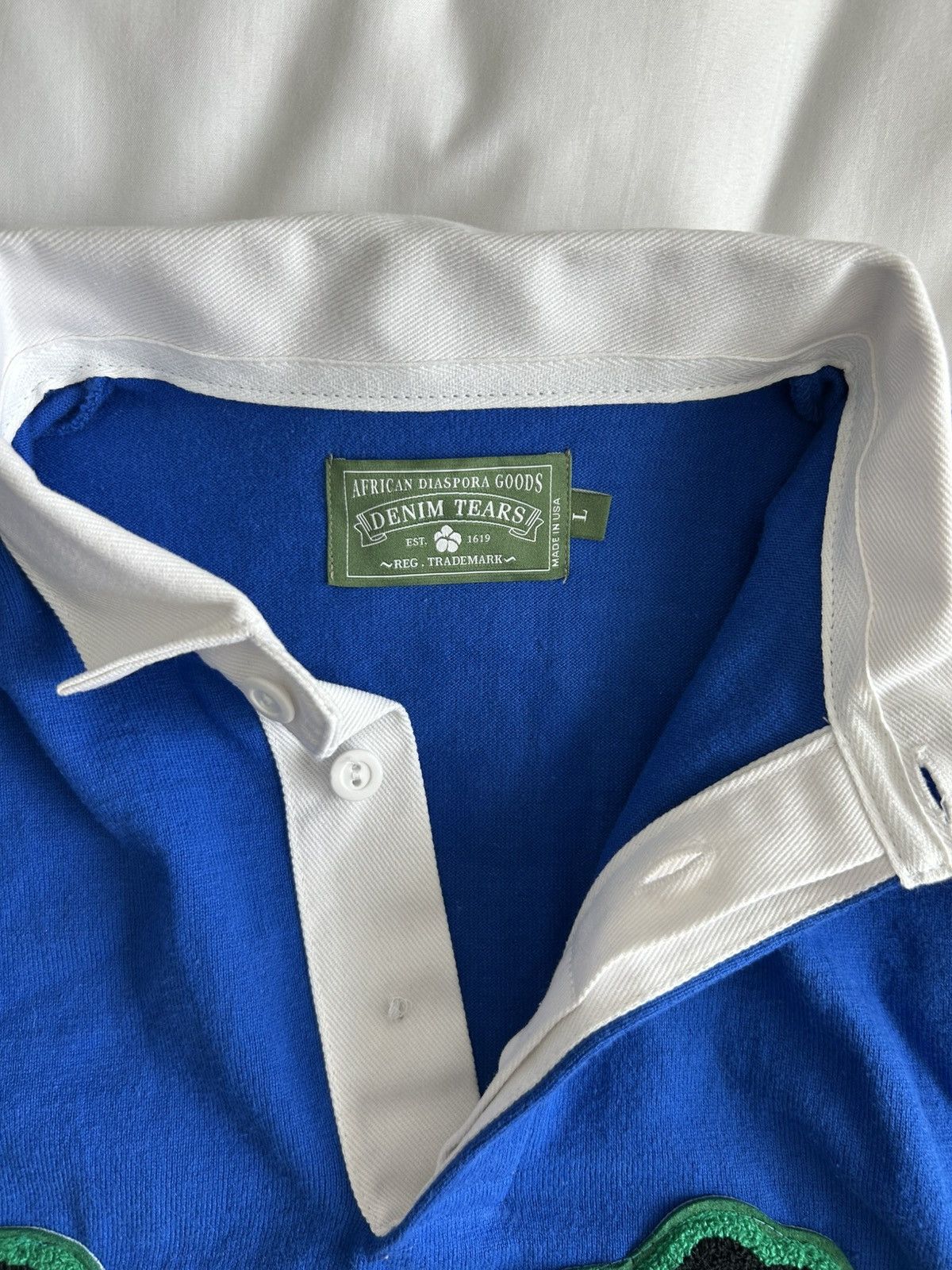 DENIM TEARS Denim Tears Rugby Long Sleeve Tiger of Harlem Polo Size US L / EU 52-54 / 3 - 8 Thumbnail