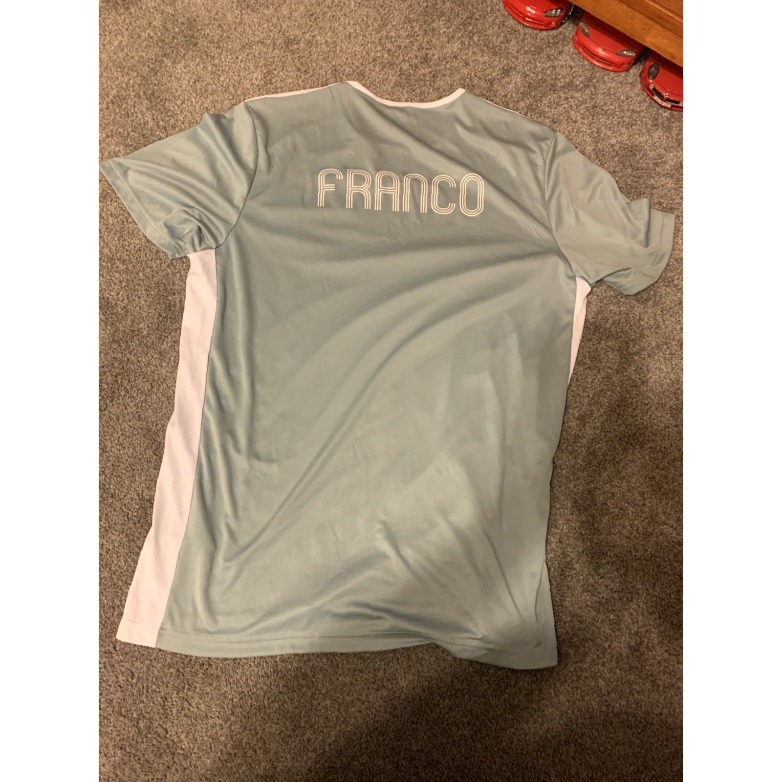 Adidas Adidas Climalite T-Shirt Mens Soccer Striped Gray White Size L Size US L / EU 52-54 / 3 - 4 Thumbnail
