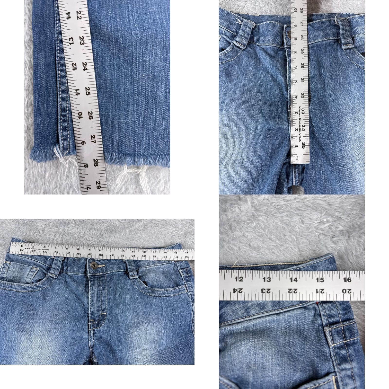Calvin Klein Calvin Klein Women's Bootcut Jeans Size 12 Blue Denim Mid Rise 30x29 Regular Fit Size 34" / US 12 / IT 48 - 8 Thumbnail