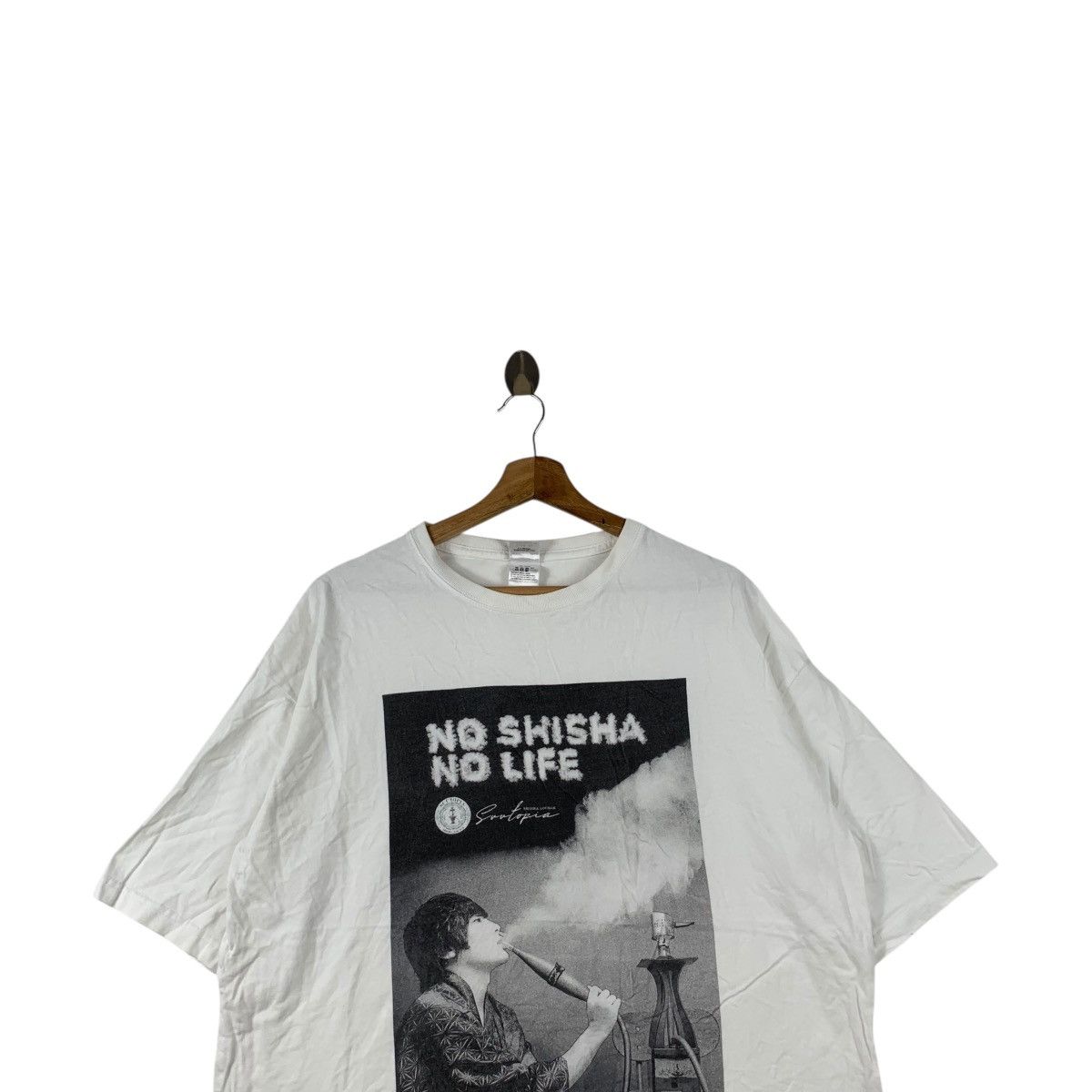 Vintage JAPAN SUNTOPIA SHISHA LOUNGE Promo Ads Tee Shirt Top Size US XL / EU 56 / 4 - 2 Thumbnail