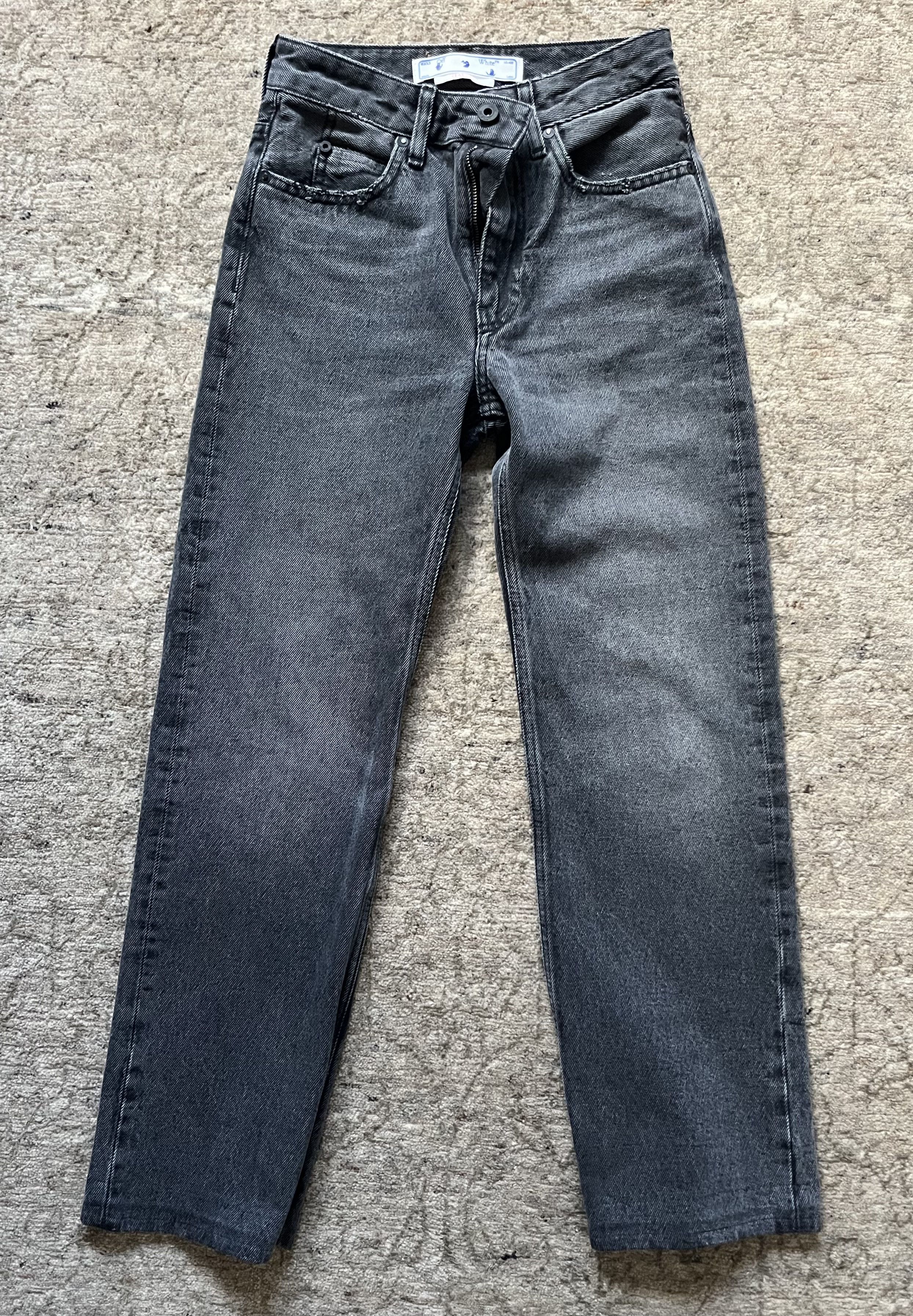 Off-White Faded black denim Size 26" / US 2 / IT 38 - 1 Thumbnail
