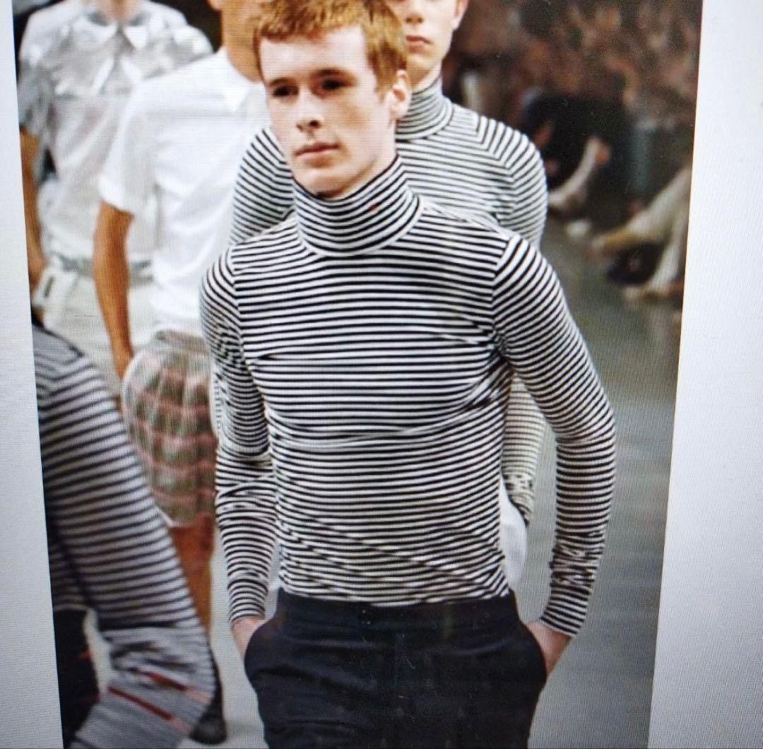 Raf Simons Raf Simons SS2007 striped stretchy turtleneck Size US S / EU 44-46 / 1 - 5 Thumbnail