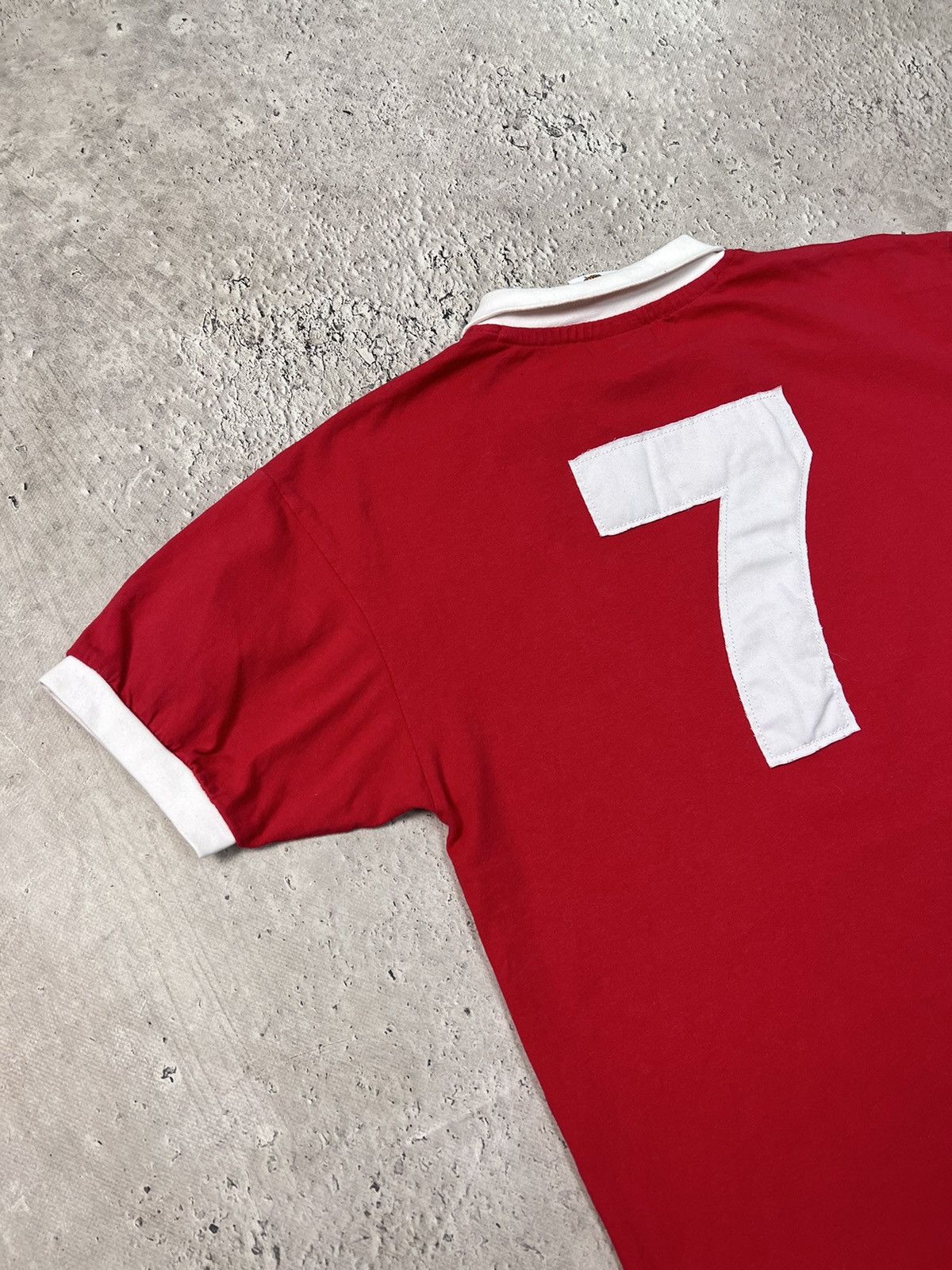 Vintage Manchester United score draw retro jersey 1977 Size US M / EU 48-50 / 2 - 9 Thumbnail