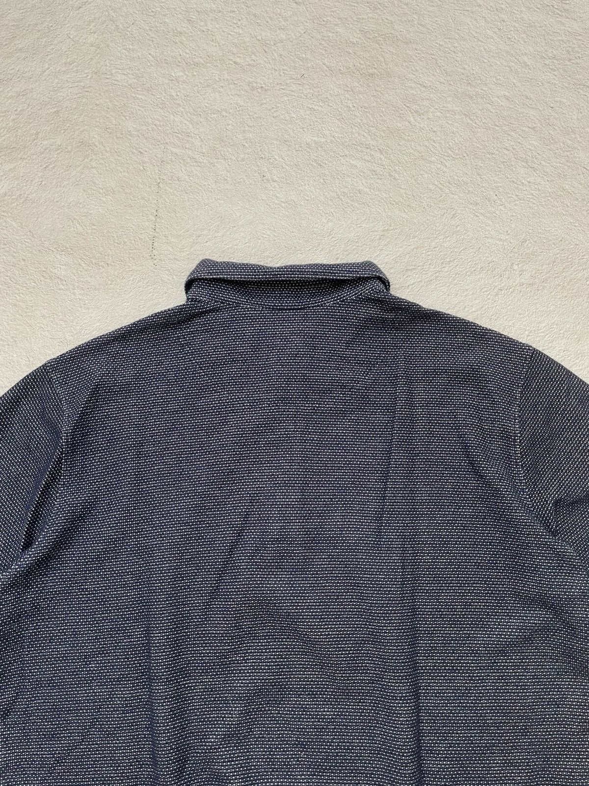 If Six Was Nine 2000s Takeo Textured Knit Polo Shirt Navy ifsix LGB hysteric Size US L / EU 52-54 / 3 - 7 Thumbnail