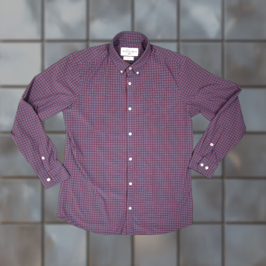 Mizzen+Main Mizzen+Main Shirt Mens XL Trim Red Leeward Check Button-Up Long Sleeve Size US XL / EU 56 / 4 - 1 Thumbnail