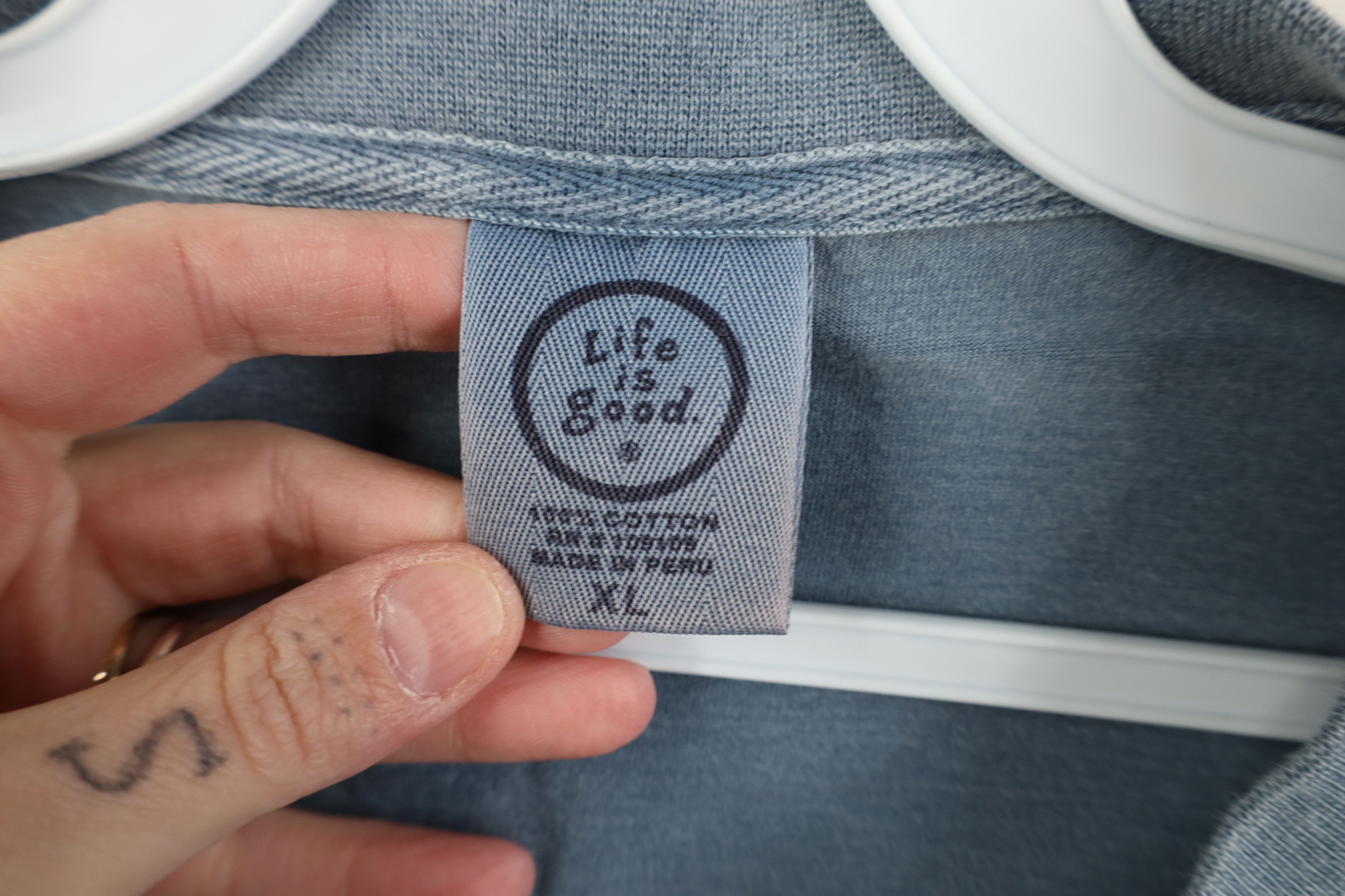 Life is Good Vintage Life Is Good Tree Long Sleeve T-Shirt Blue Cotton Size US XL / EU 56 / 4 - 6 Thumbnail