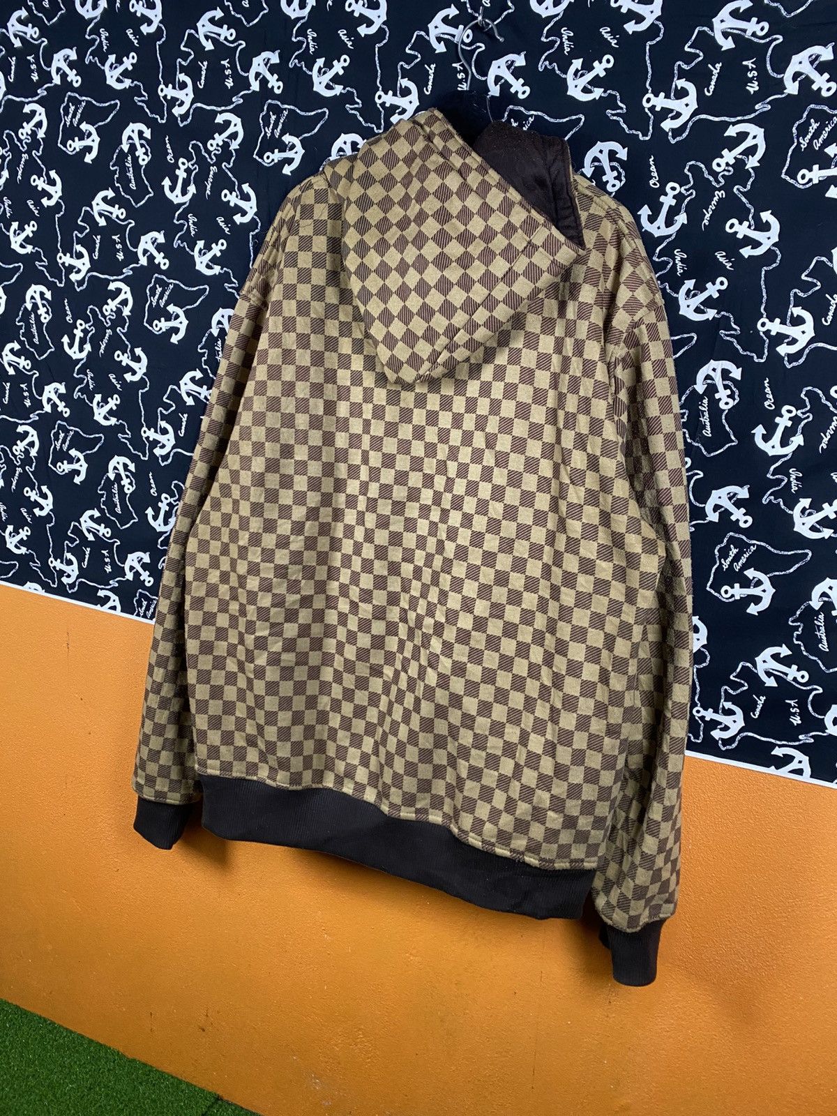 Imperious Imperious Checkered Zip Hoodie | Brown & Tan Pattern Size US XXL / EU 58 / 5 - 10 Thumbnail