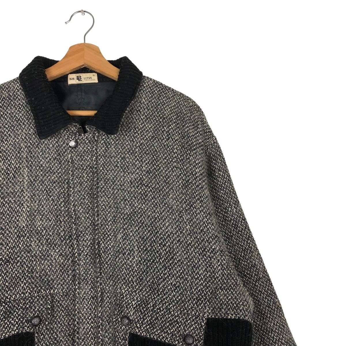 Japanese Brand 🔥VINTAGE WOOL BOMBER JACKET LOTUS TOKYO JAPAN ISSEY MIYAKE Size US L / EU 52-54 / 3 - 6 Thumbnail