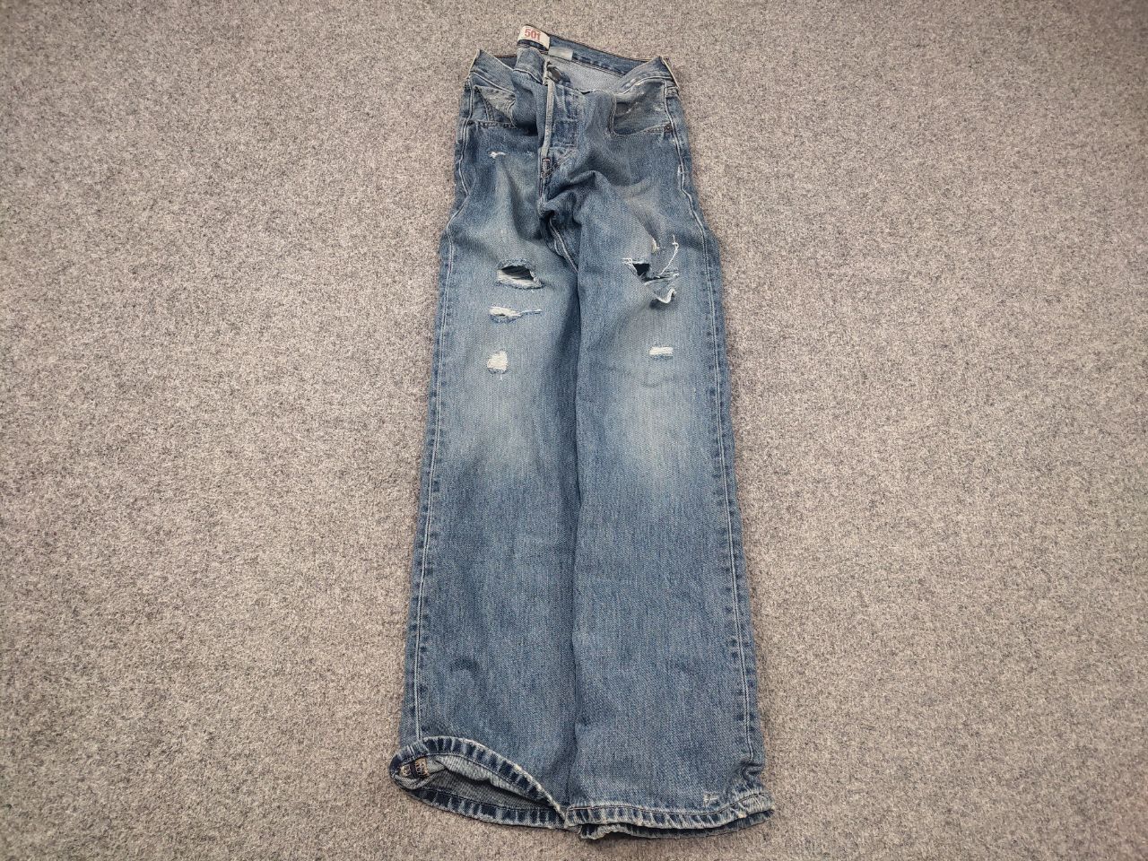 Levi's Vintage Levis 501 Straight Leg Distressed Faded Denim Jeans Size US 33 - 2 Thumbnail