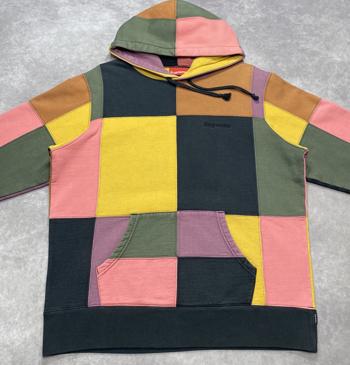 Supreme Supreme Patchwork Hoodie Black (FW17) Size US M / EU 48-50 / 2 - 2 Thumbnail