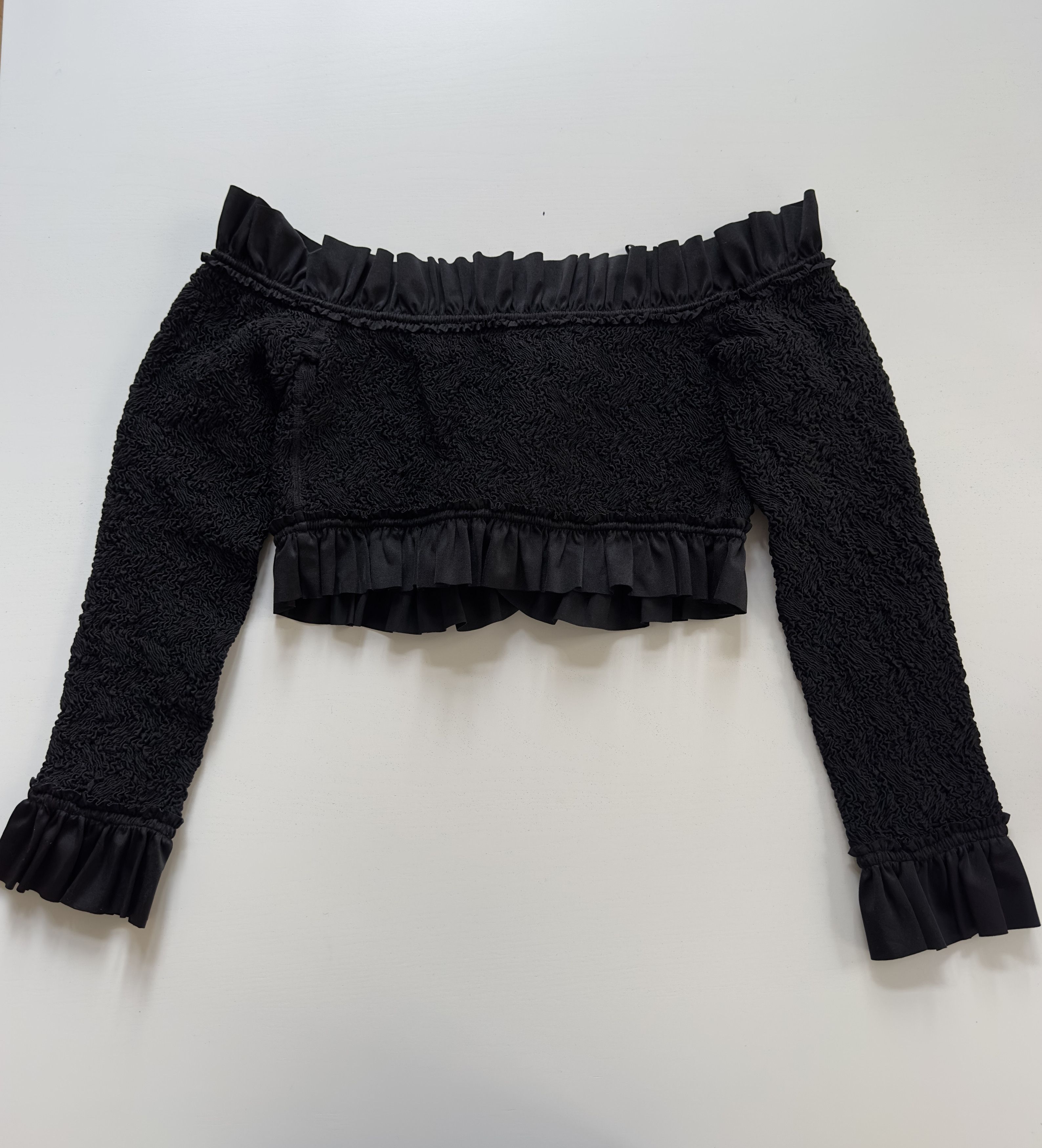 Alexander Wang Smocked off the shoulder cardigan - Alexander Wang Size S / US 4 / IT 40 - 3 Thumbnail