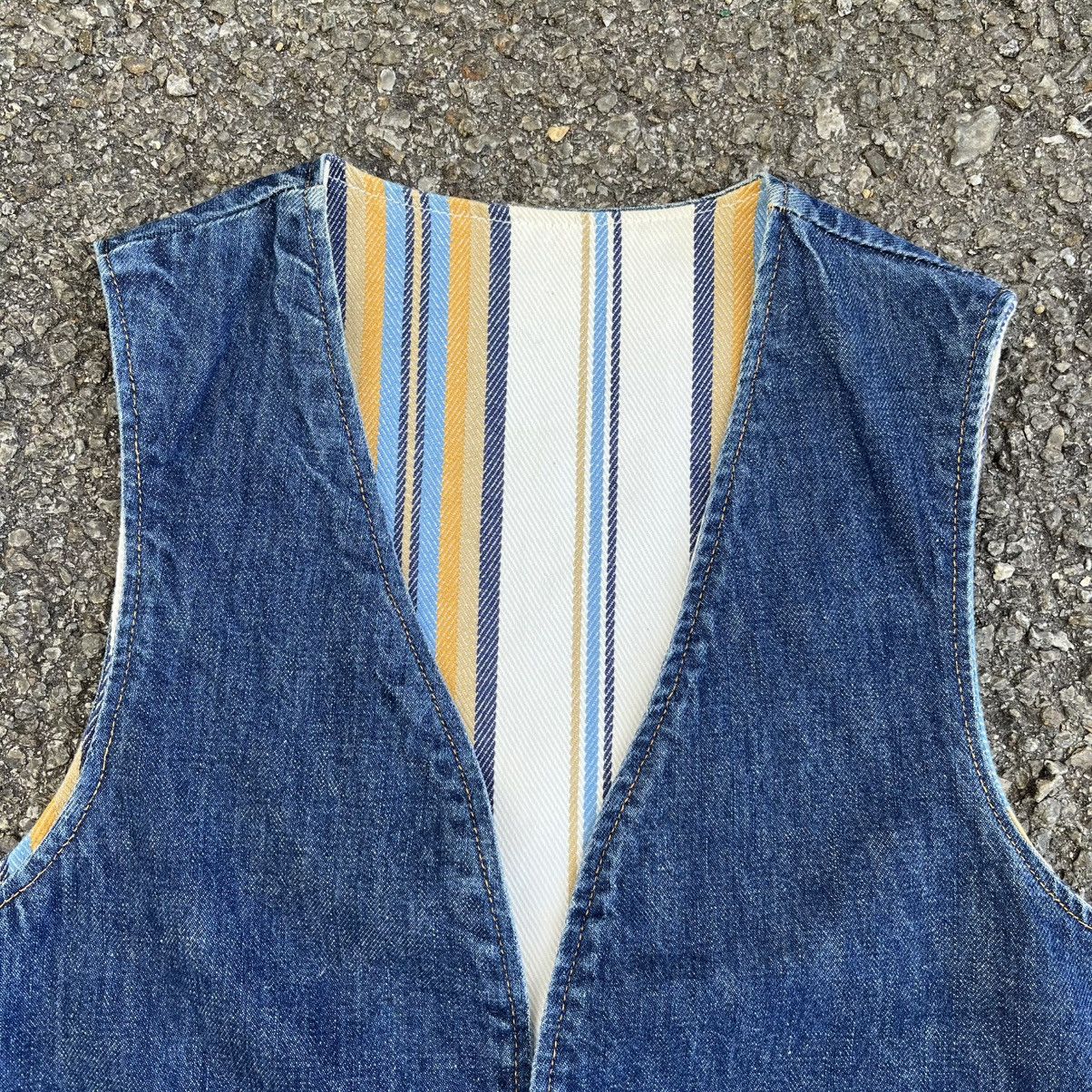 Levi's Vintage Levi’s Big E Orange Tab Reversible Denim Vest Size US S / EU 44-46 / 1 - 2 Thumbnail