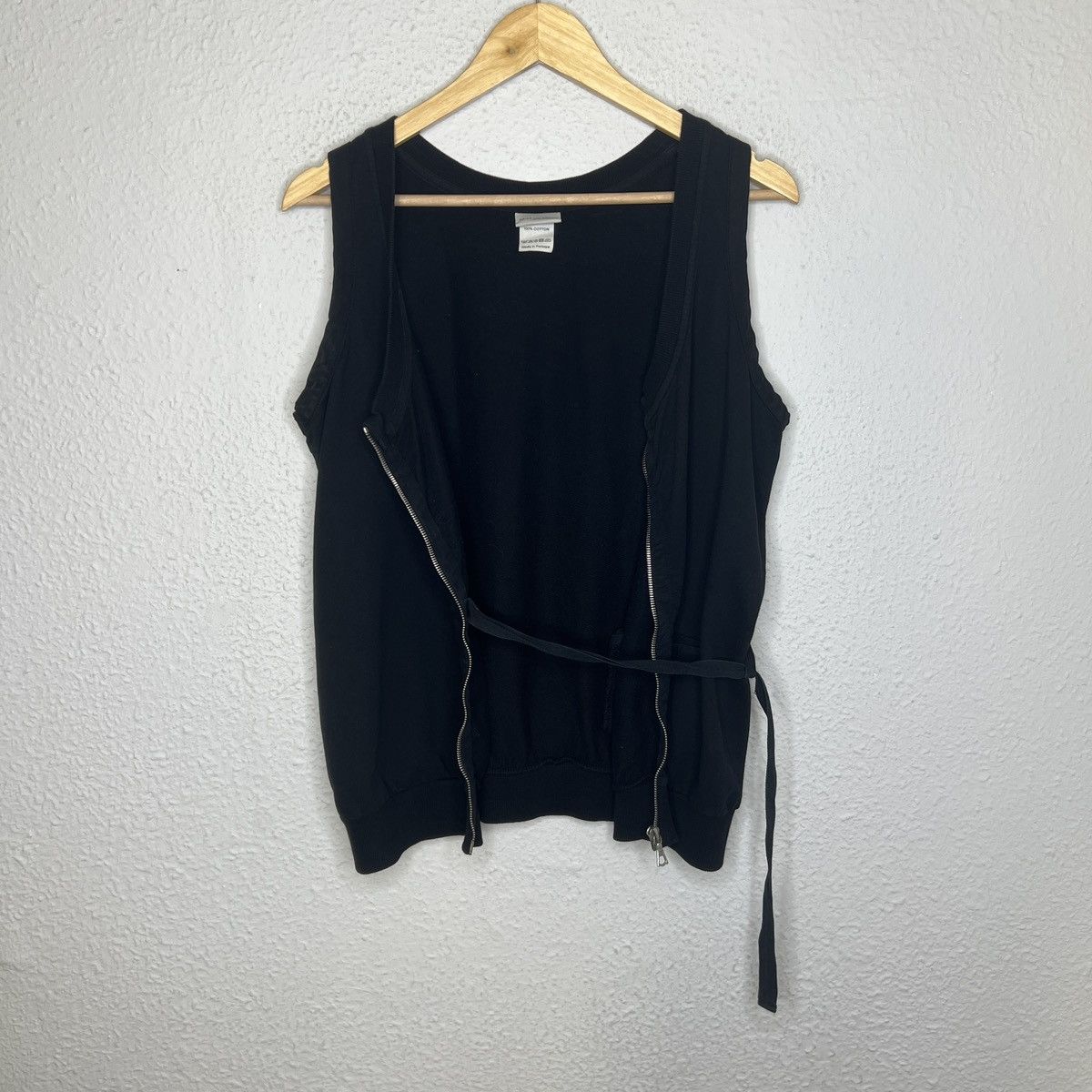 Designer × Dries Van Noten Dries Van Noten Zip Vest Gilet Black Top Blouse Black Size M / US 6-8 / IT 42-44 - 9 Thumbnail