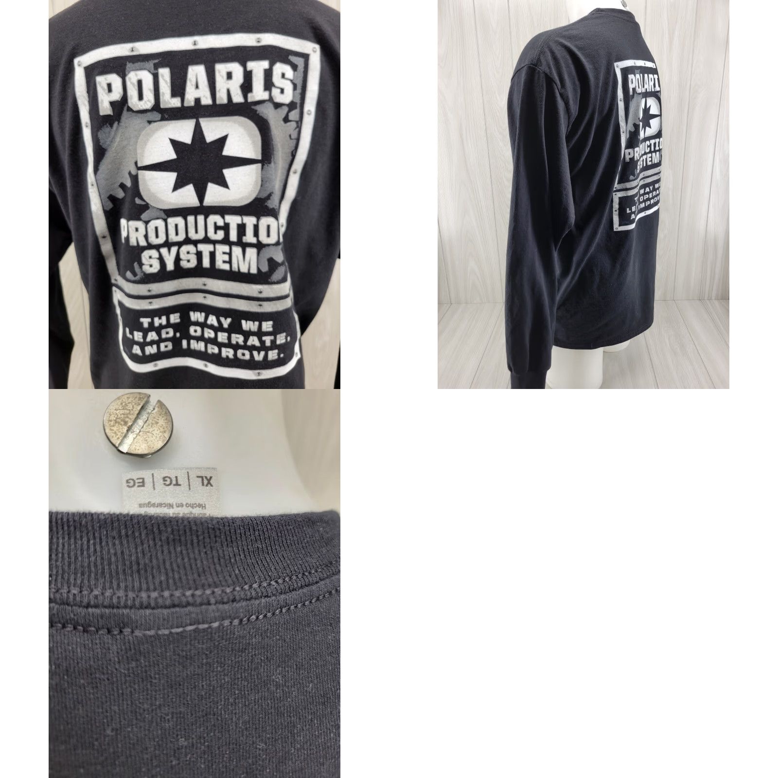 Gildan Gildan Polaris Production Systems Graphic Black Long Sleeve XL Mens T-Shirt Size US XL / EU 56 / 4 - 8 Thumbnail