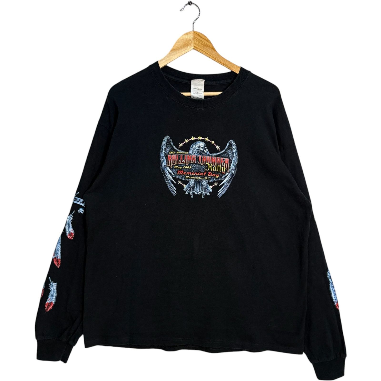 Gildan Vintage Harley Davidson 18th Rolling Thunder Long Sleeve XL Size US XL / EU 56 / 4 - 1 Thumbnail
