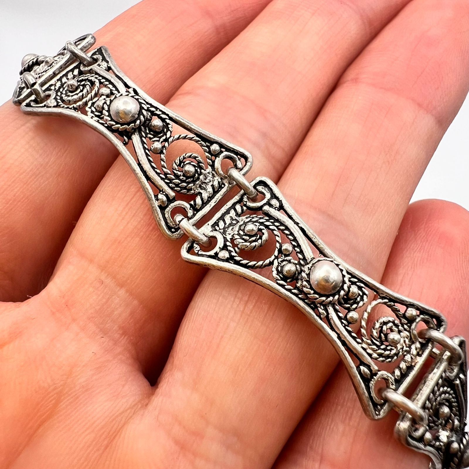 Vintage Vintage Bracelet Jewelry 925 Sterling Silver 12.5 gr Size ONE SIZE - 3 Thumbnail