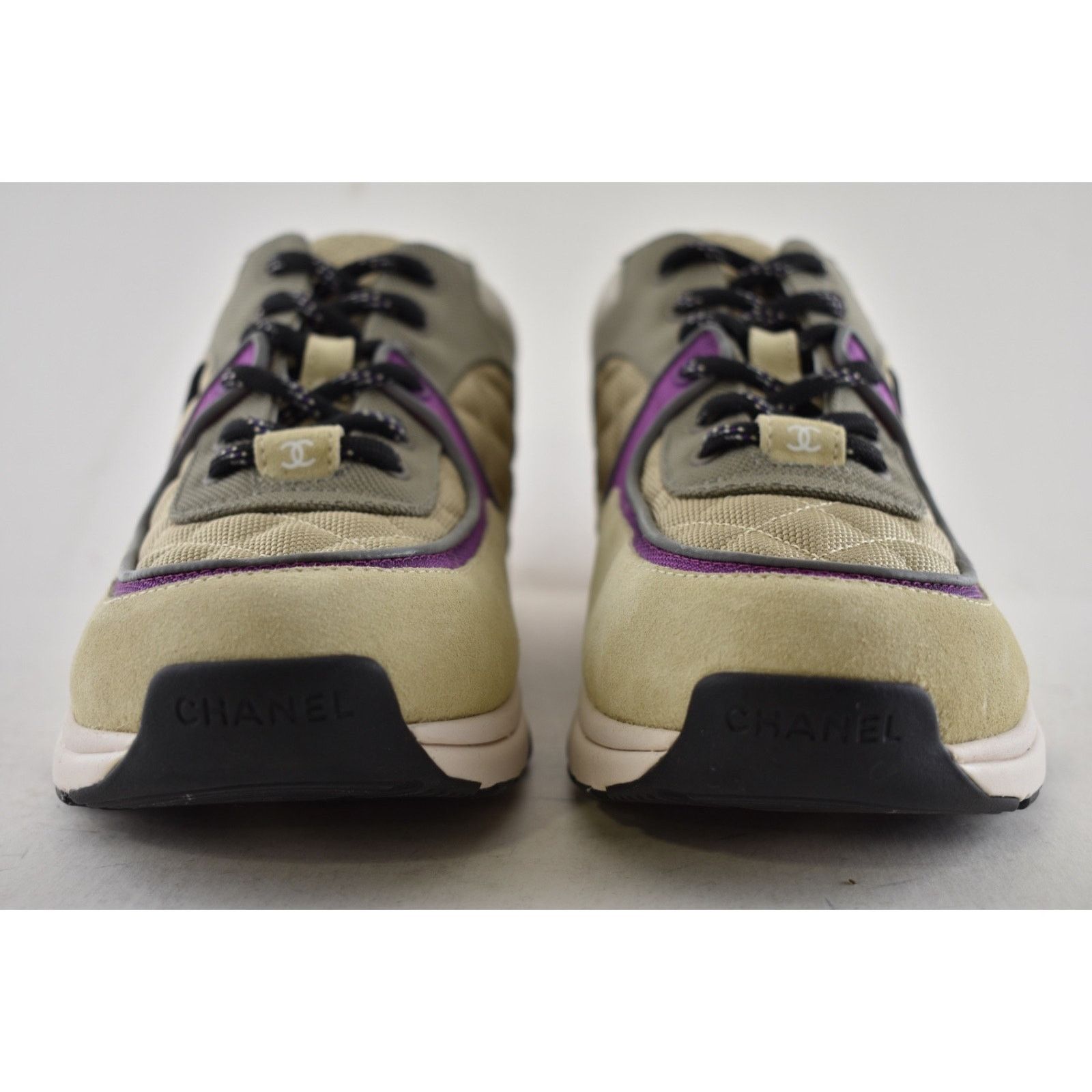 Chanel Mens Suede CC Logo Low Top Trainer Sneaker Size US 11 / EU 44 - 7 Thumbnail