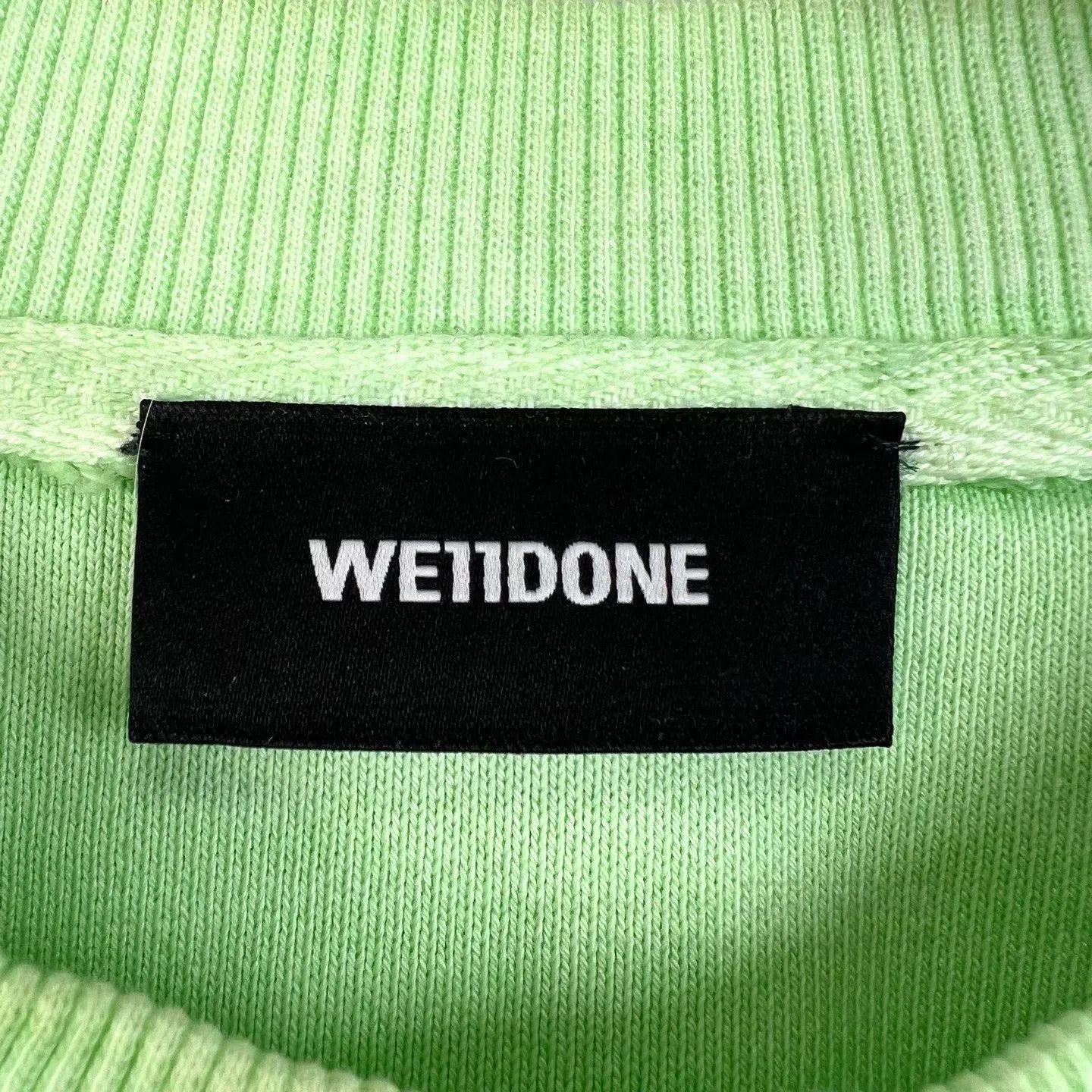 WE11DONE WE11DONE Green Gradient Neon Logo Sweatshirt. Size S / US 4 / IT 40 - 5 Thumbnail
