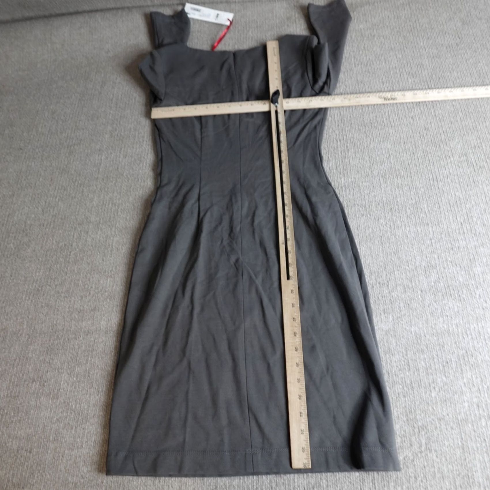Vintage Nora Gardner Womens Dress Gray Solid Pencil Knee Length 4 Made in USA NEW READ Size S / US 4 / IT 40 - 4 Thumbnail