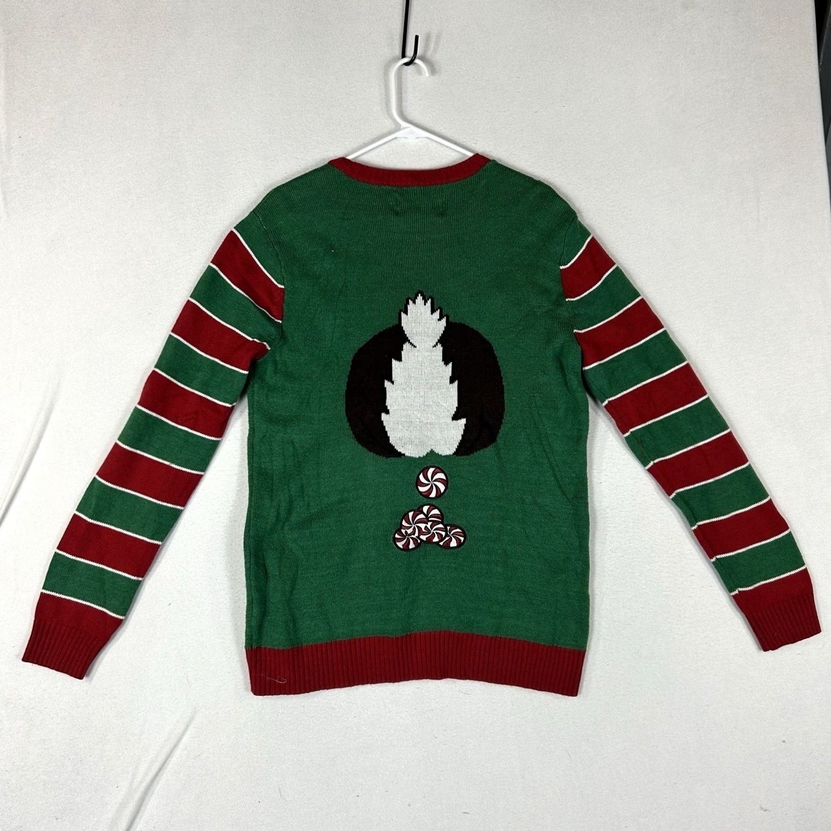 Vintage Women's Large Ugly Christmas Sweater Red Nose Reindeer Holiday Striped Size L / US 10 / IT 46 - 7 Thumbnail