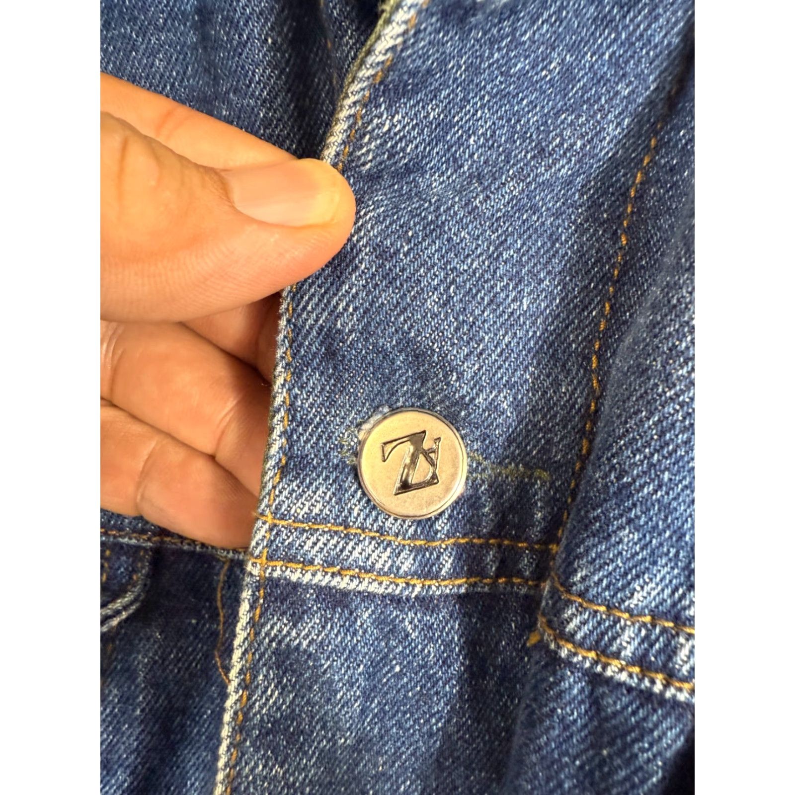 Vintage VINTAGE Arizona Jean Co Jacket Mens L Blue Denim Quilted Lined Button Front Cowboy Western Trucker 90s Pockets Mens Size US 33 - 5 Thumbnail