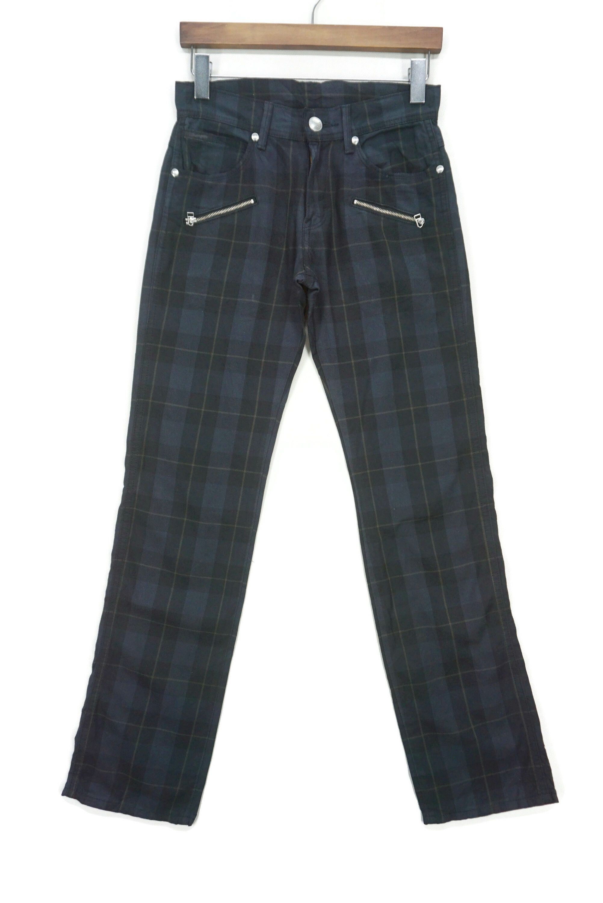 Wrangler Bondage Pants Size 26 fit W28xL32 Cowboy Multi Zipper Plaid Size 26" / US 2 / IT 38 - 1 Thumbnail