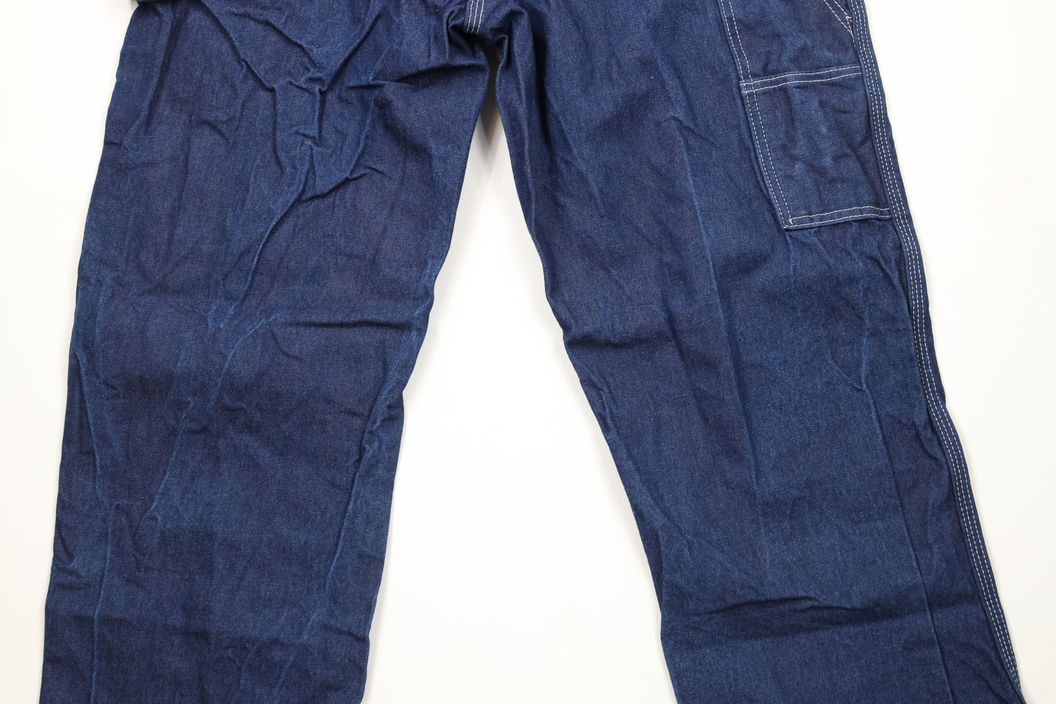 Dickies × Vintage Vintage Y2K Dickies Spell Out Wide Leg Dungaree Denim Jeans Size US 38 / EU 54 - 13 Thumbnail