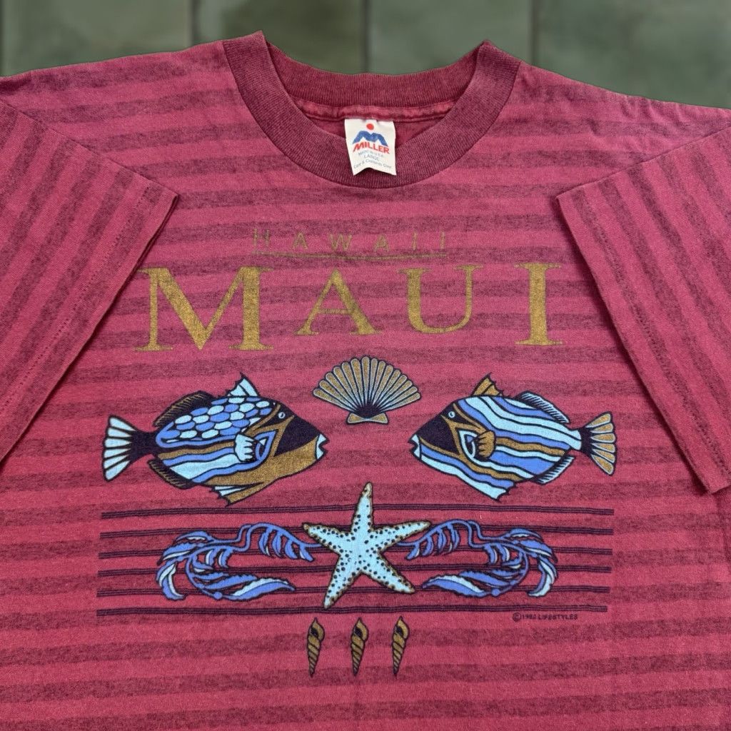 Vintage Vintage Miller Hawaii Fish T-Shirt Adult Large Red Ocean Nature 90s USA Mens Size US L / EU 52-54 / 3 - 1 Thumbnail