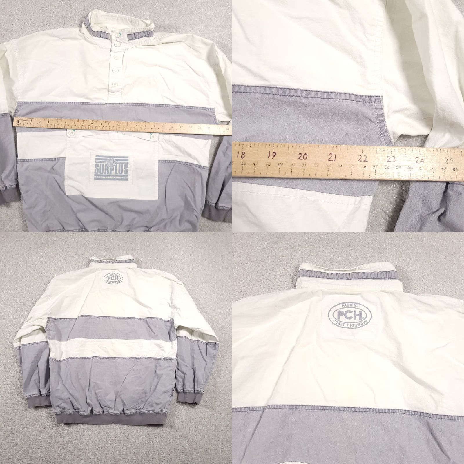 Vintage VINTAGE Pacific Coast Highway Pullover Jacket Mens M Gray 90s Streetwear PCH Embroidered Back Logo Size US M / EU 48-50 / 2 - 9 Thumbnail