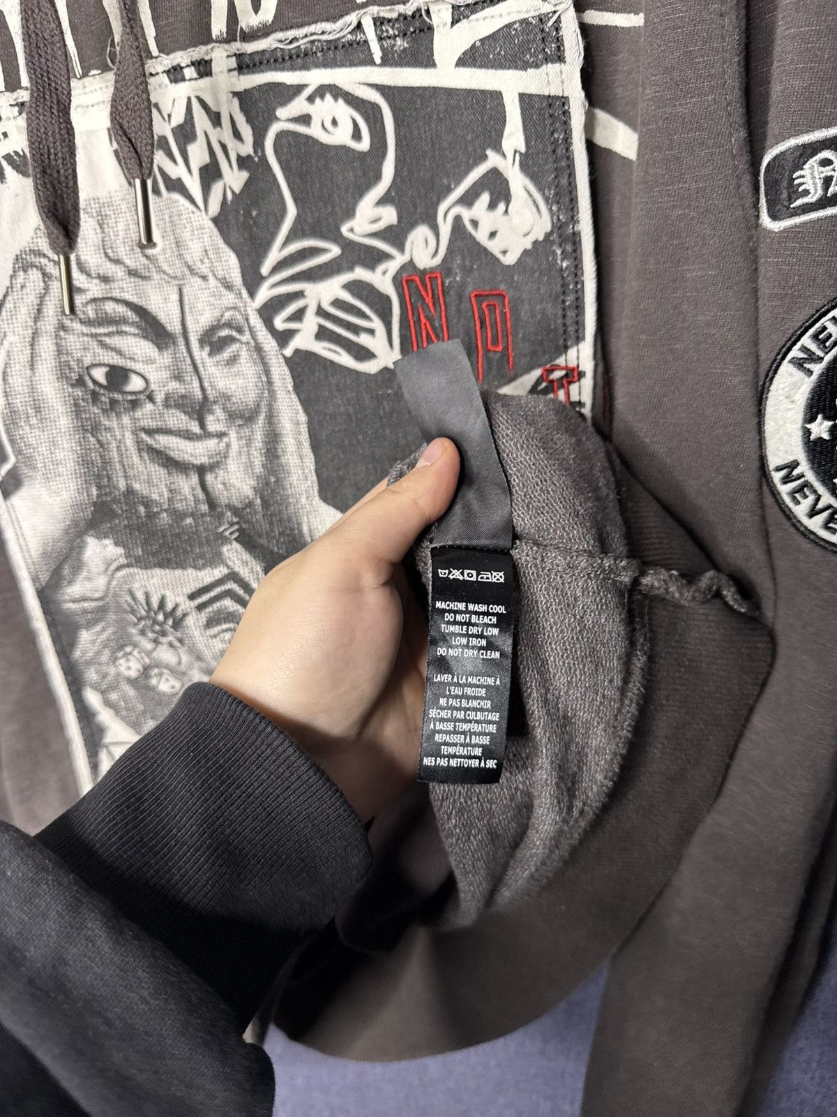 Other Punk Royal Graffiti Print Hoodie Distressed Y2K Avant Garde Size US L / EU 52-54 / 3 - 16 Thumbnail