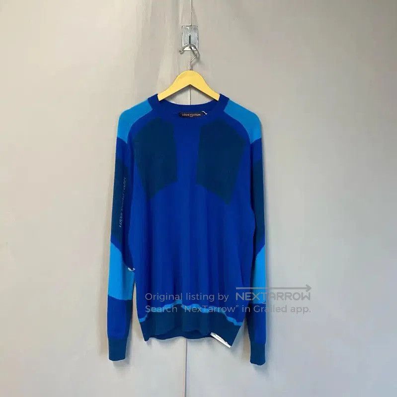 Louis Vuitton Louis Vuitton Blue Knitted Sweater for Men . Size US XL / EU 56 / 4 - 1 Thumbnail