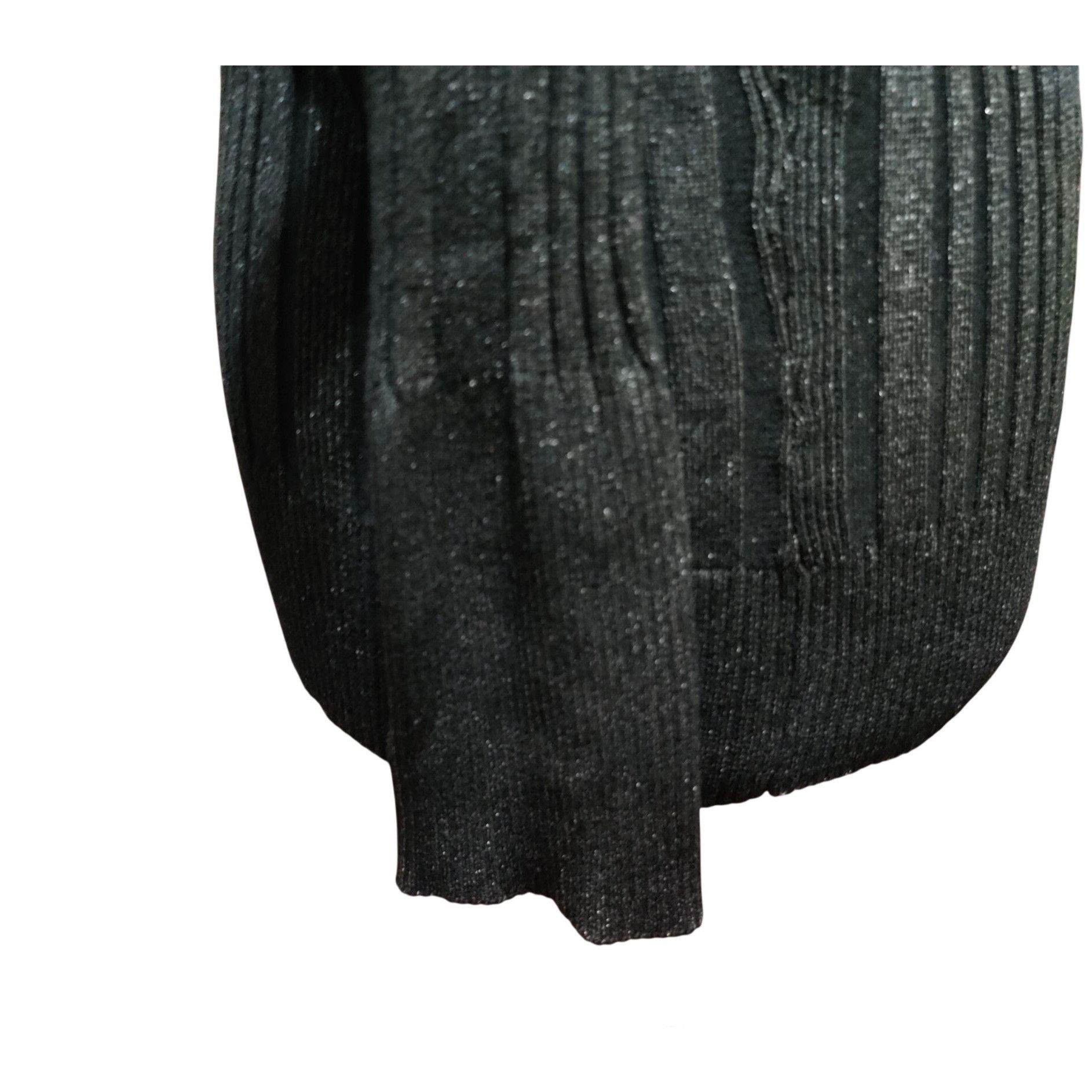 Other GNW L Womens Black Sweater Ribbed Metallic Cowl Neck Stretch Size L / US 10 / IT 46 - 9 Thumbnail