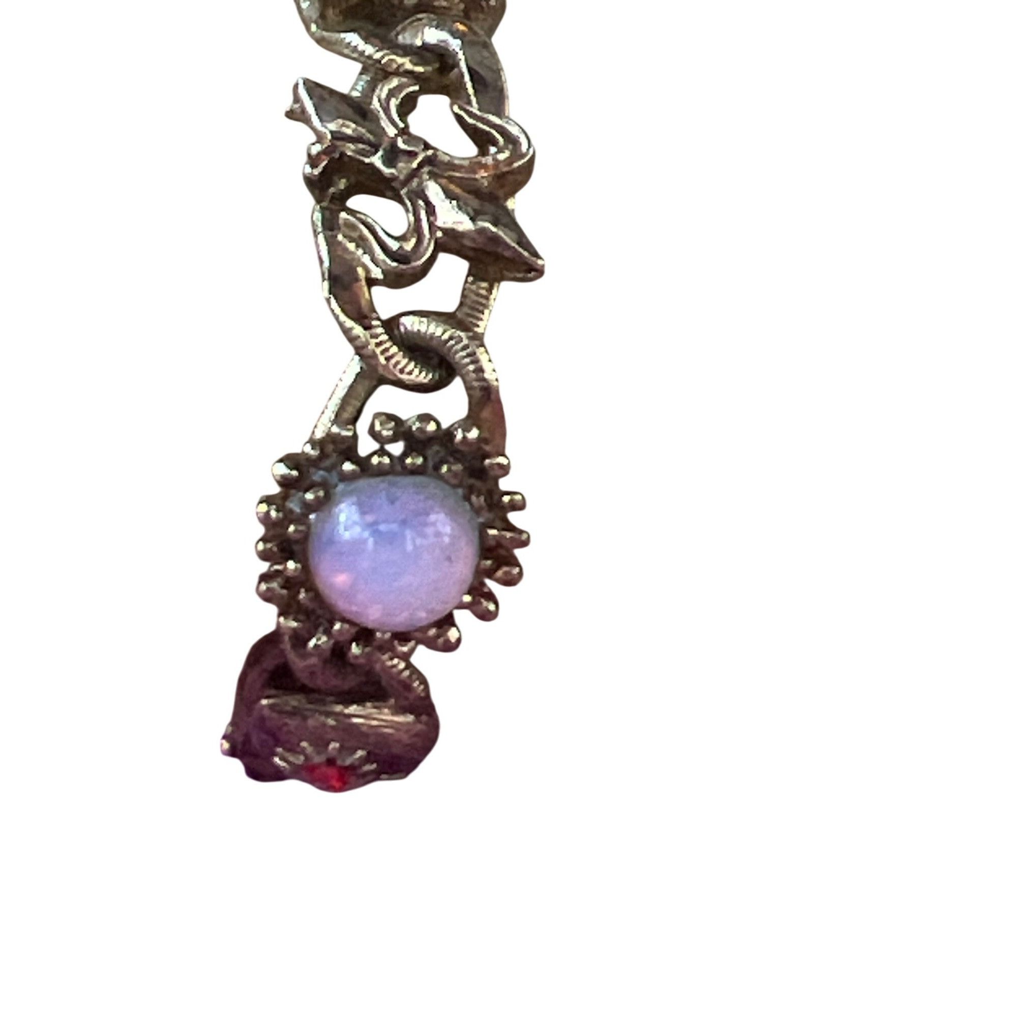 Other Vintage Gold Tone Multi Acrylic Rhinestone Link Bracelet Fol Size ONE SIZE - 3 Thumbnail