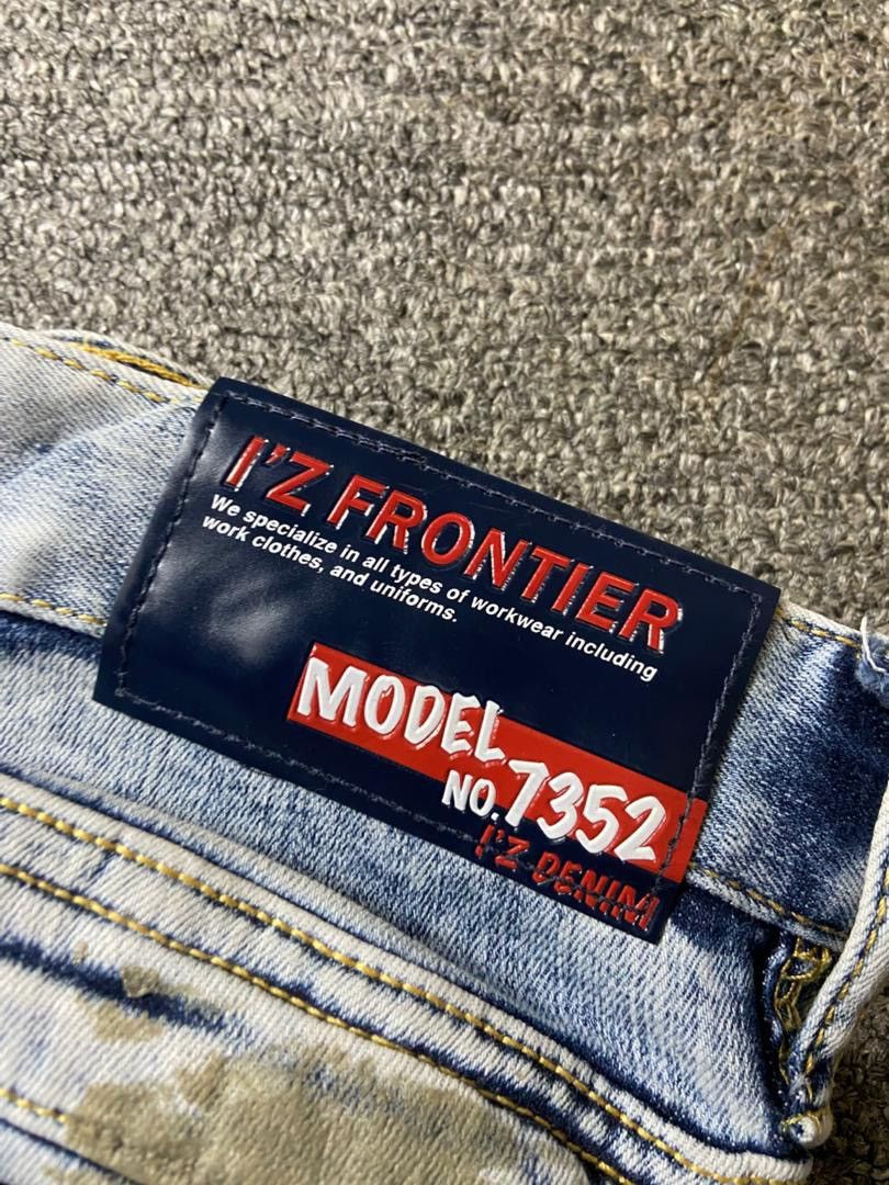 Japanese Brand Iz Frontier 7352 Stretch Cargo Jeans (175) Size US 33 - 4 Thumbnail