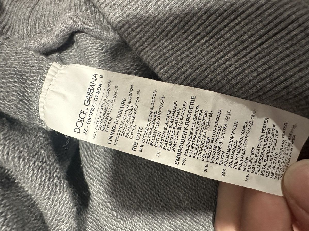 Dolce & Gabbana DOLCE & GABBANA CREST LOGO GREY HOODIE Size US XXL / EU 58 / 5 - 4 Thumbnail