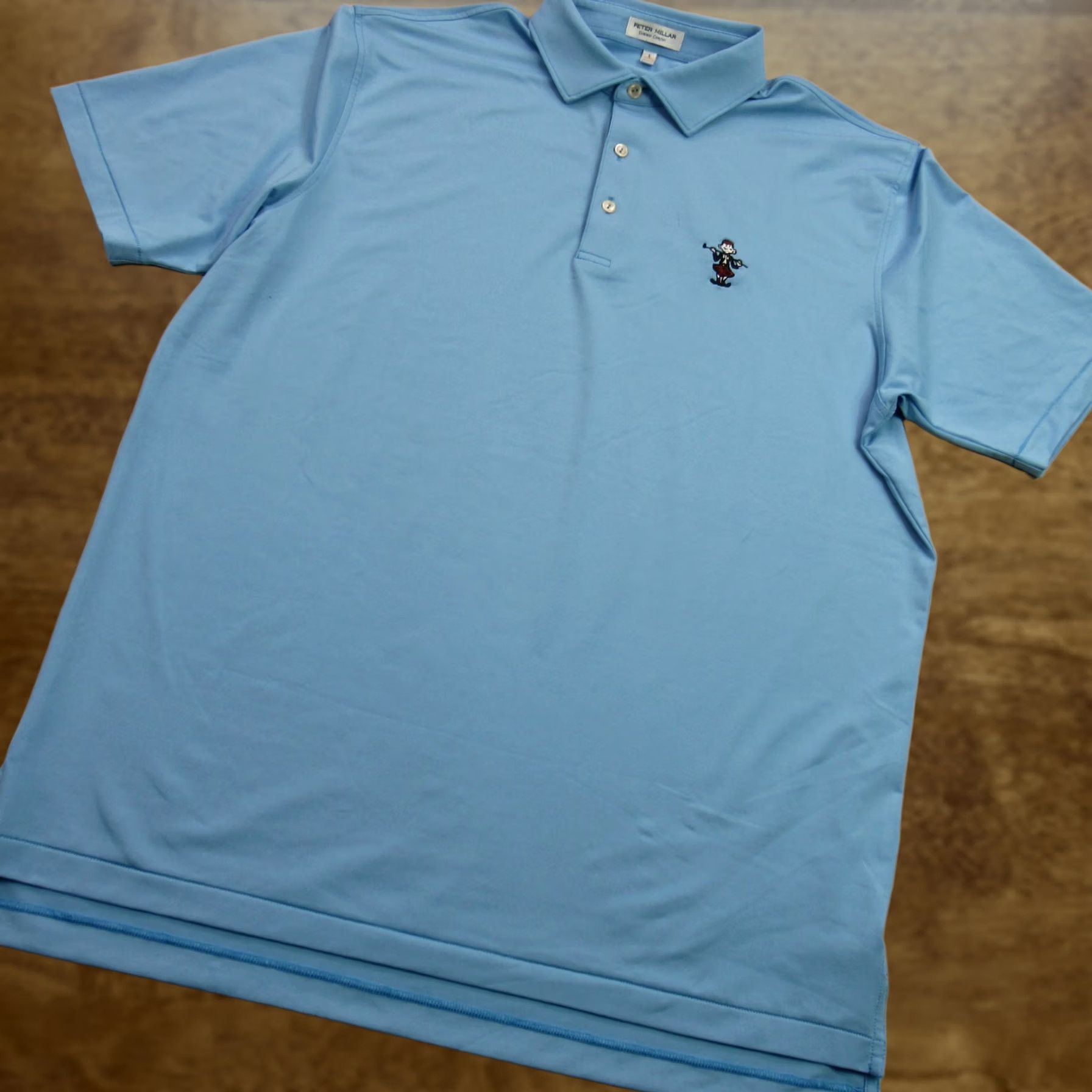 Peter Millar Peter Millar Polo Shirt Golf Short Sleeve Lightweight Blue Mens Large Casual Shirt Size US L / EU 52-54 / 3 - 1 Thumbnail