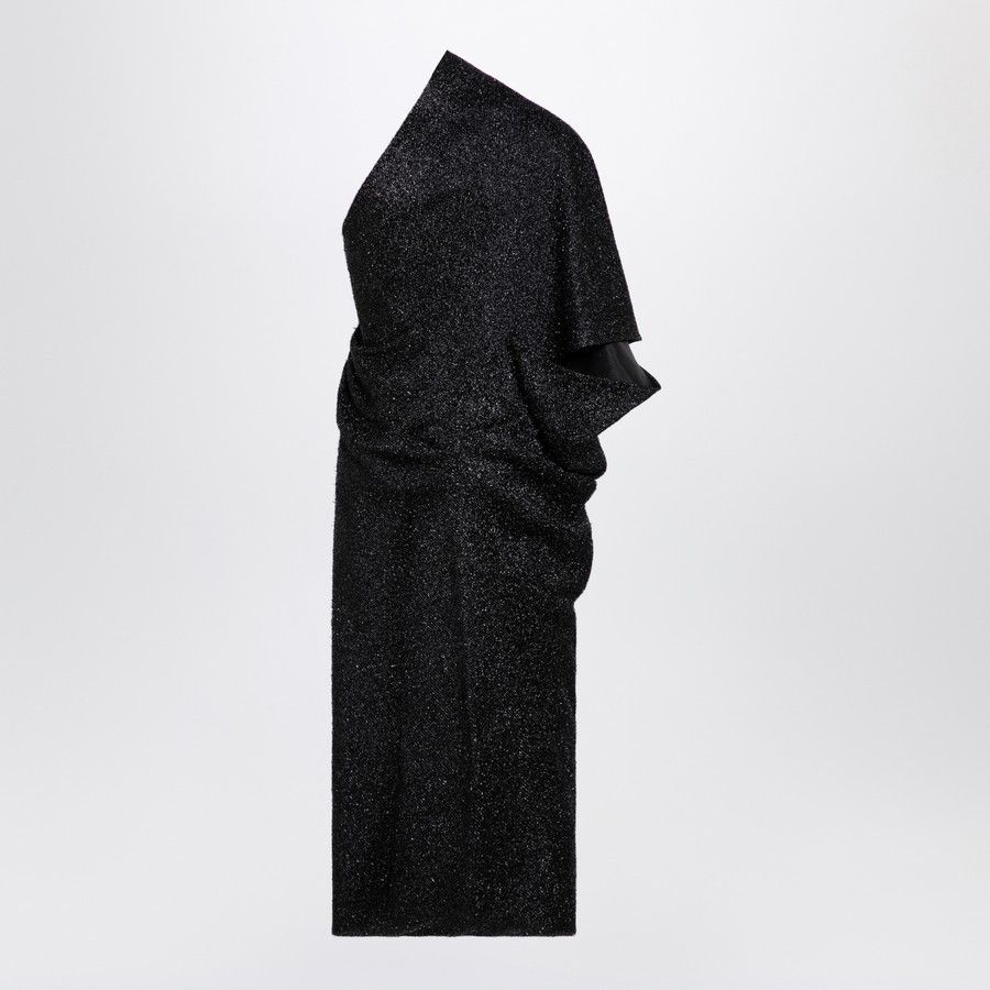 The Row o1d2blof1024 Darota Shiny One-Shoulder Dress in Black Size M / US 6-8 / IT 42-44 - 2 Thumbnail
