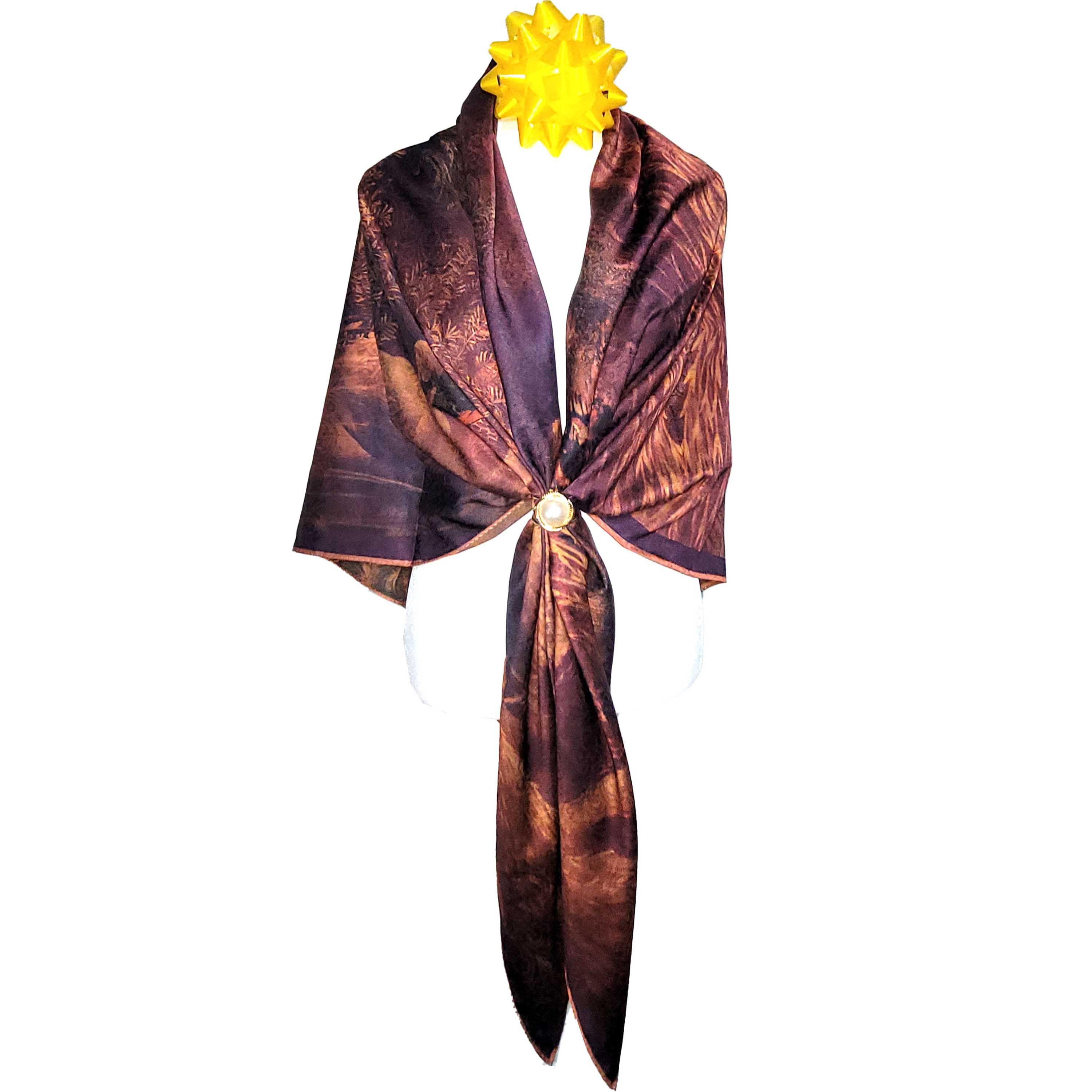 Other NWT Double Sided Silk Scarf 52"x52" Large Square Wrap 3247 Size ONE SIZE - 5 Thumbnail