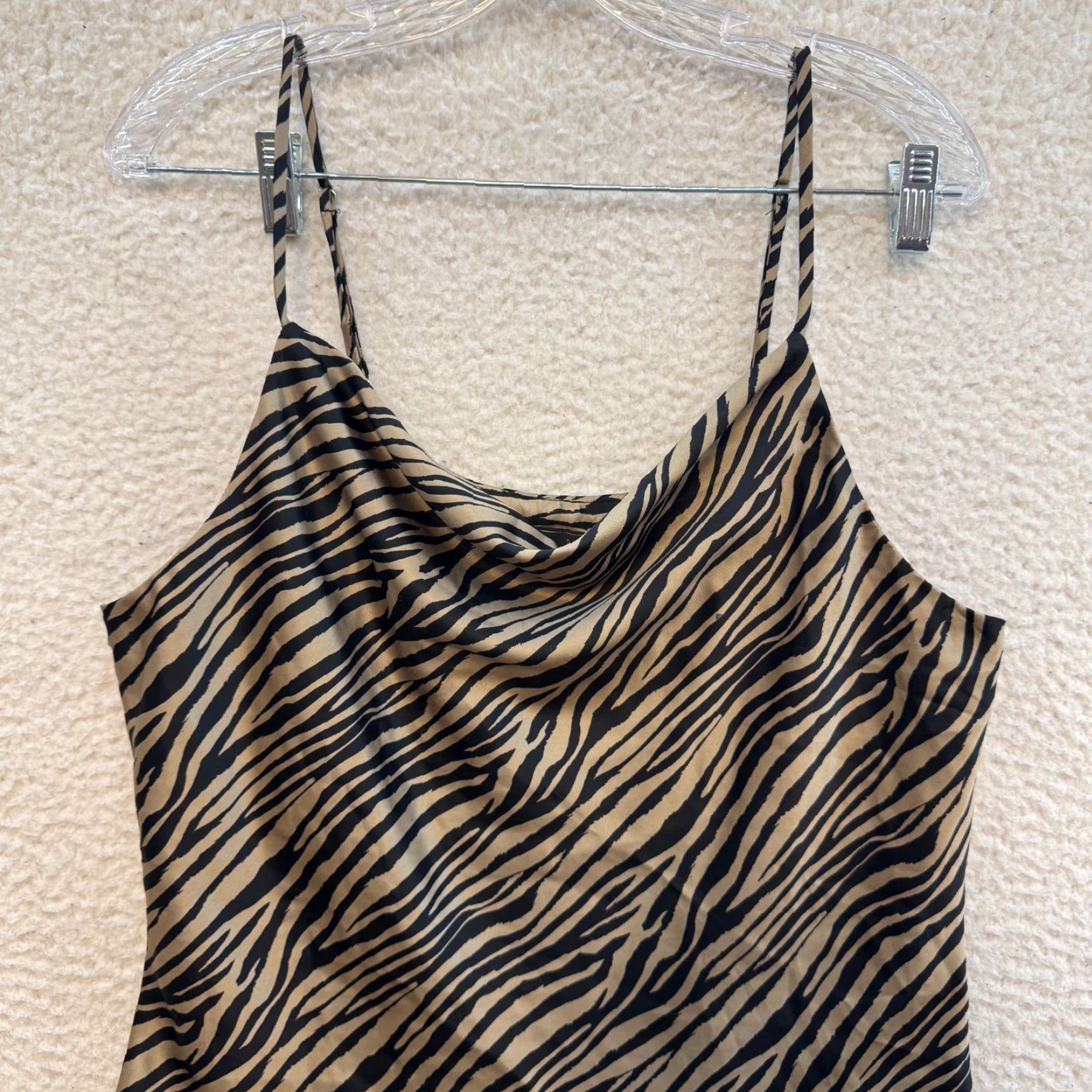 Vintage VINTAGE Y2K Camisole Tank Top XL Satin Zebra Animal Print Boho Grunge Shirt Womens Size XL / US 12-14 / IT 48-50 - 3 Thumbnail