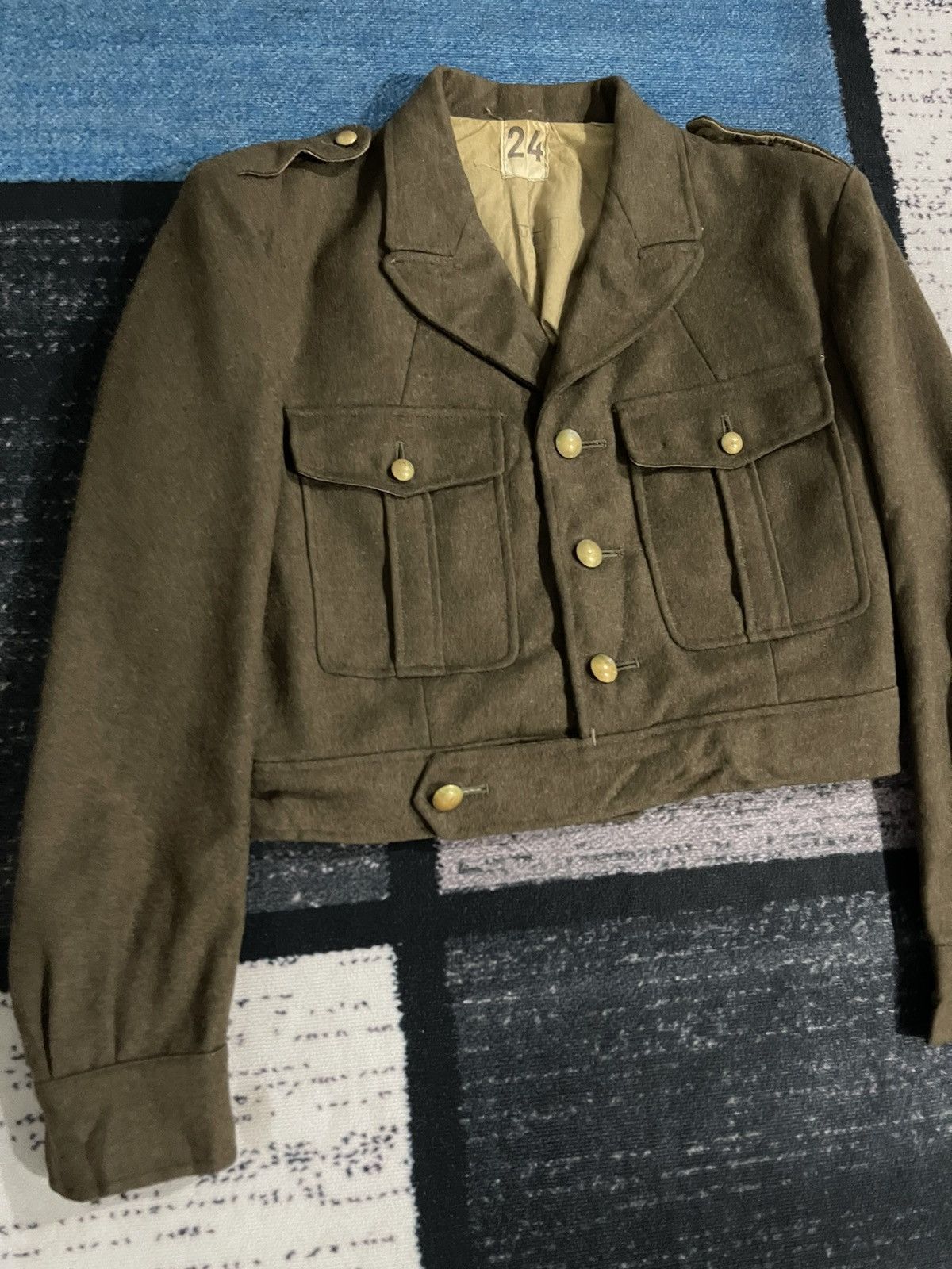 Vintage Vintage 1940-1950 French Military Army Wool Jacket Size M / US 6-8 / IT 42-44 - 5 Thumbnail