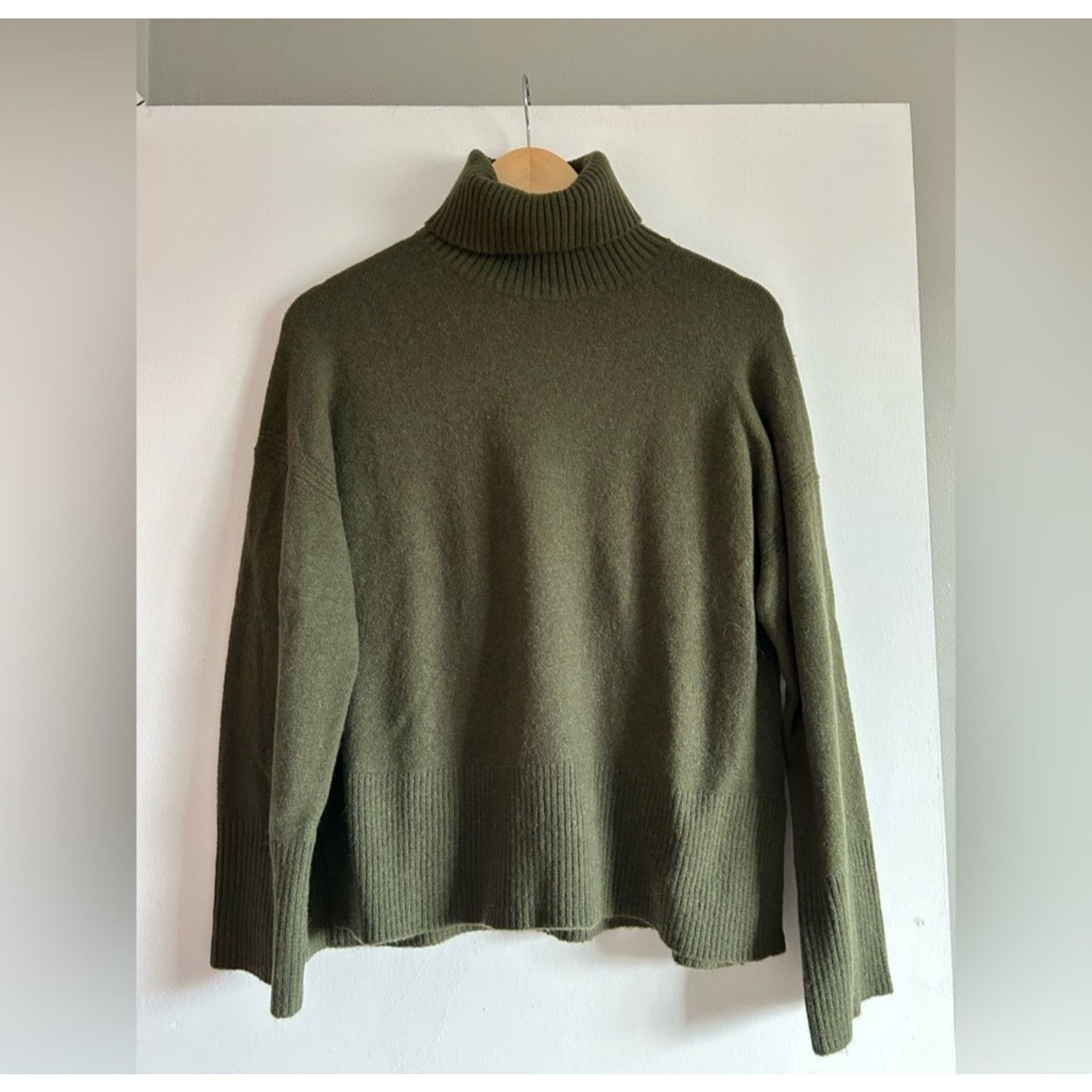 J.Crew J Crew Sweater Green Knit Turtle Neck Merino Wool Alpaca M Size M / US 6-8 / IT 42-44 - 1 Thumbnail