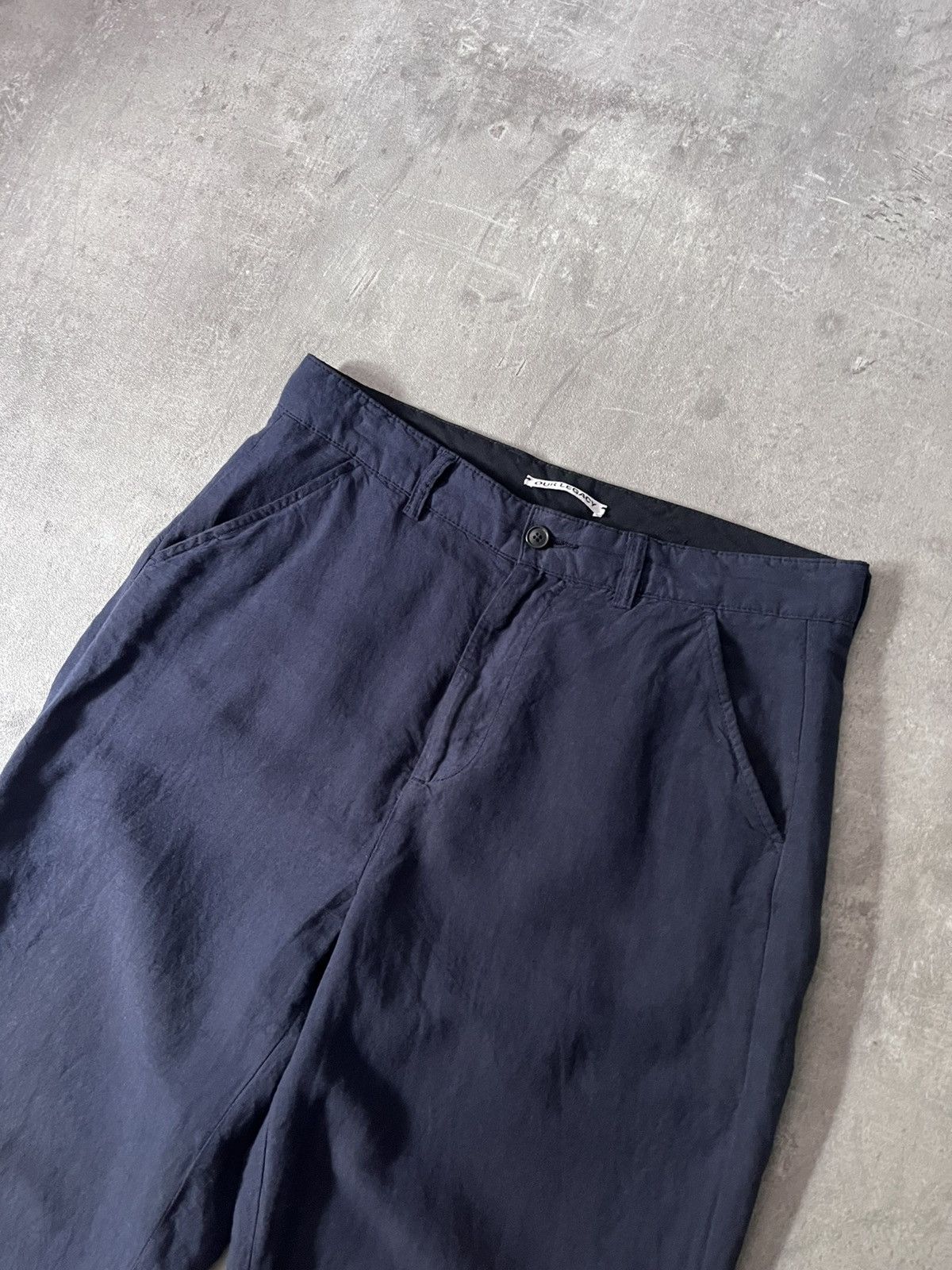 Our Legacy Our Legacy navy cotton linen pants Size US 30 / EU 46 - 4 Thumbnail