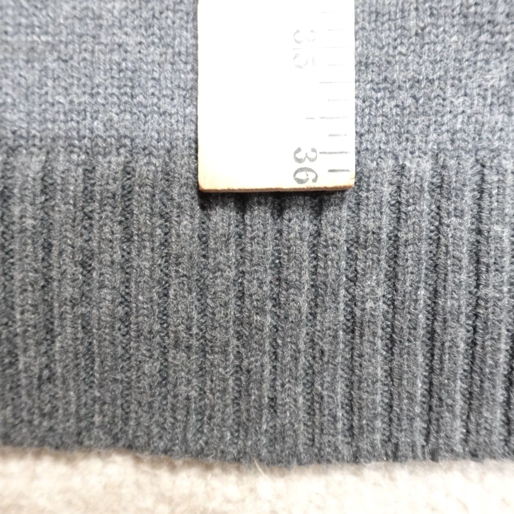 Prana prAna Women Sweater L Gray Cotton Wool Blend Cable-Knit Long Sleeve V-neck/ Cowl Neck Pockets Pullover Regular Knit Dress - Note: Avoid extra. Size L / US 10 / IT 46 - 7 Thumbnail